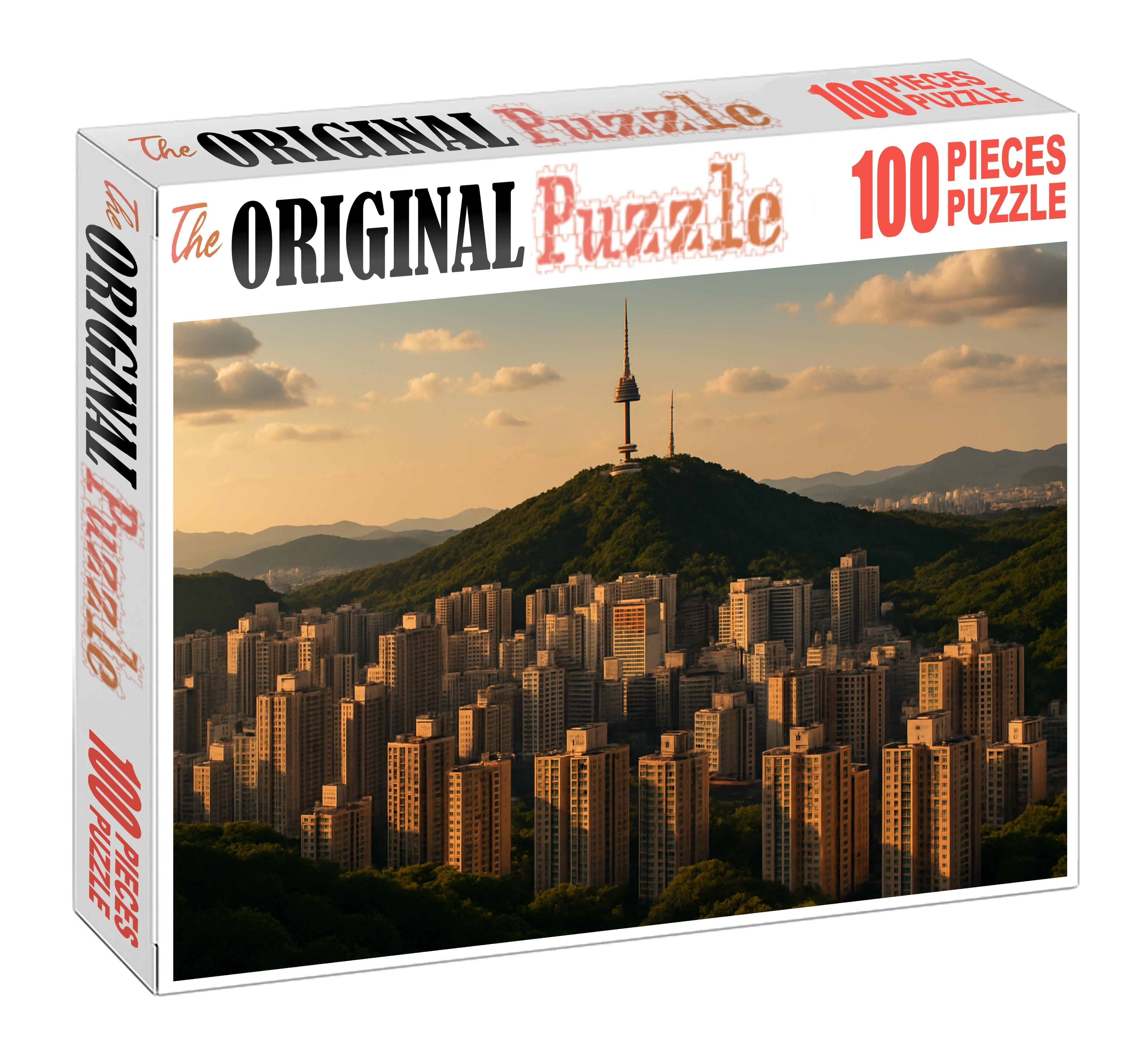 Seoul Namsan Skyline Mountains And Urban High-rises In Harmony Mini Puzzle