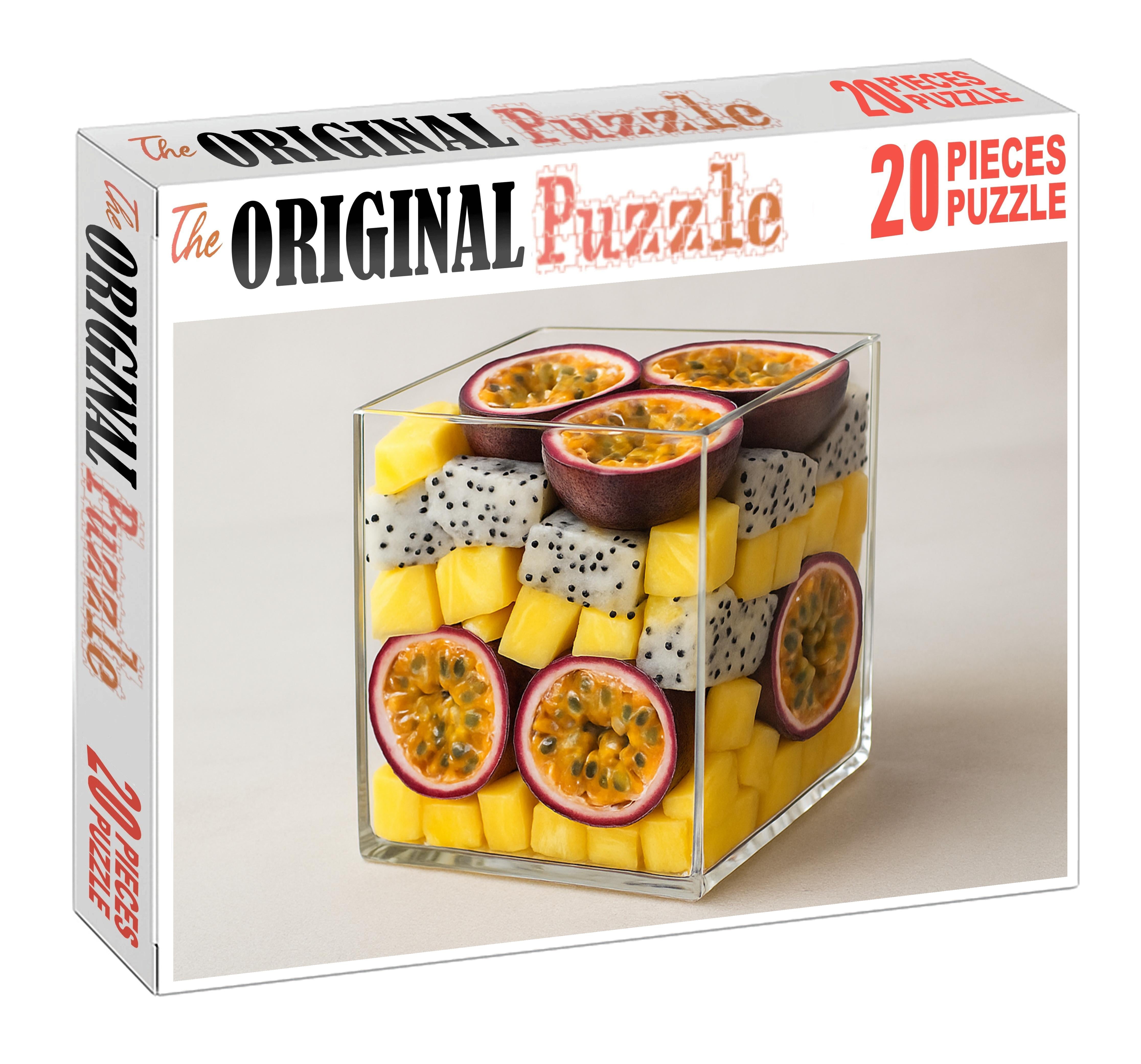 Tropical Jewel Box Layered Pineapple Dragon Fruit And Passionfruit Mini Puzzle