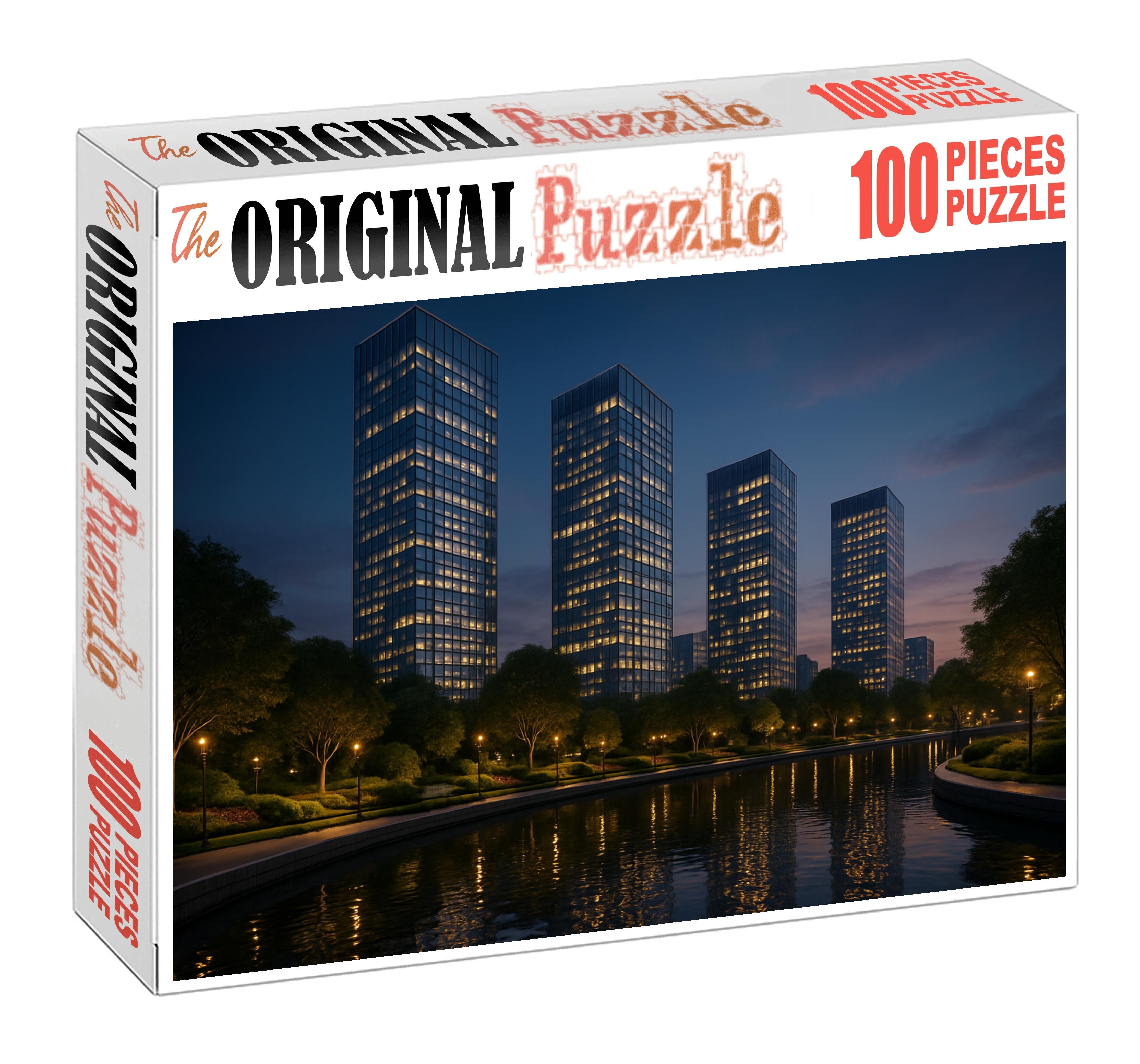 Marina Bay Skyline Integrated Greenery And Sleek Waterfront Illumination In Singapore Puzzle For Adults