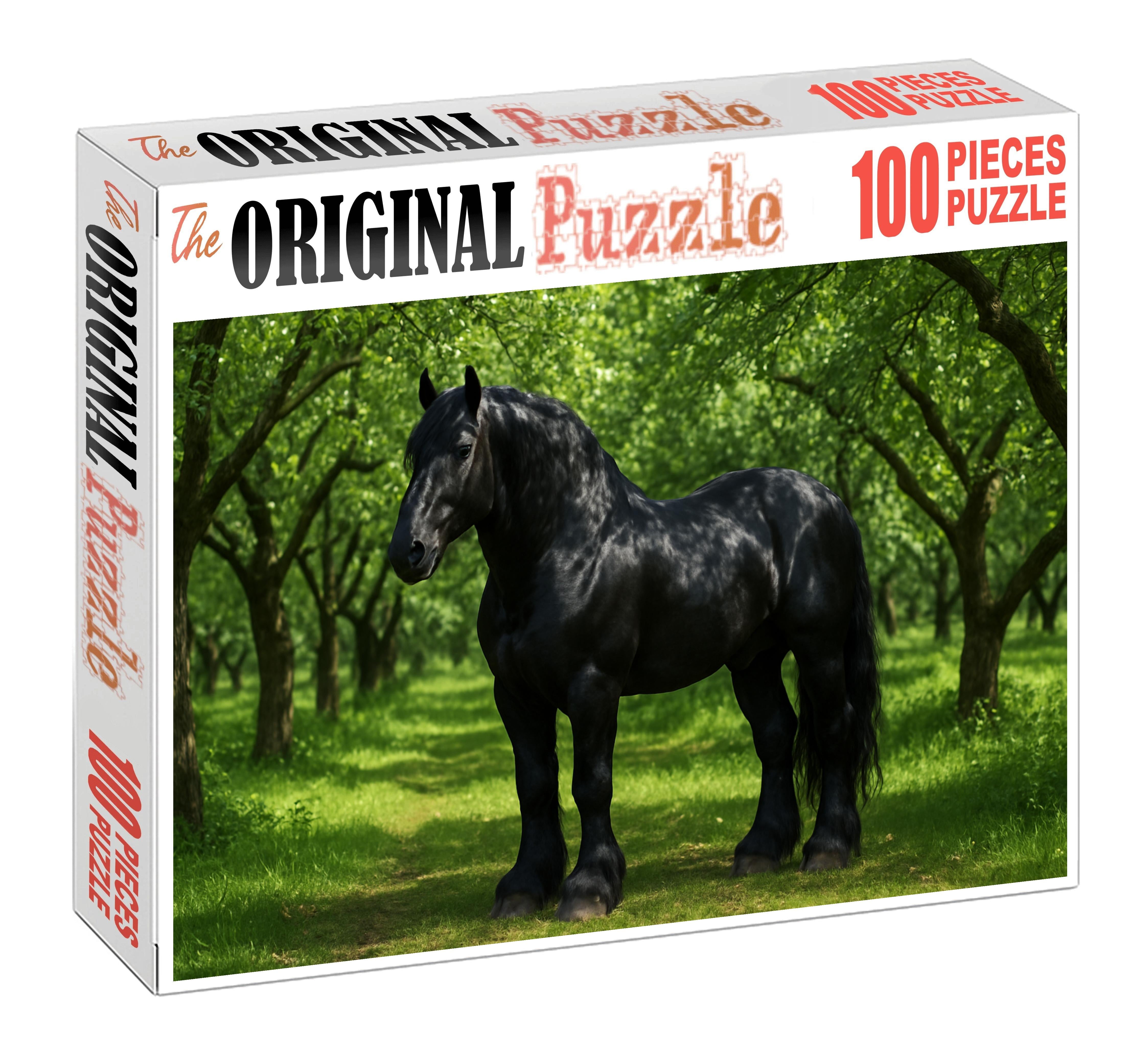 Ebony Shadow Percheron 1000 Piece Puzzle