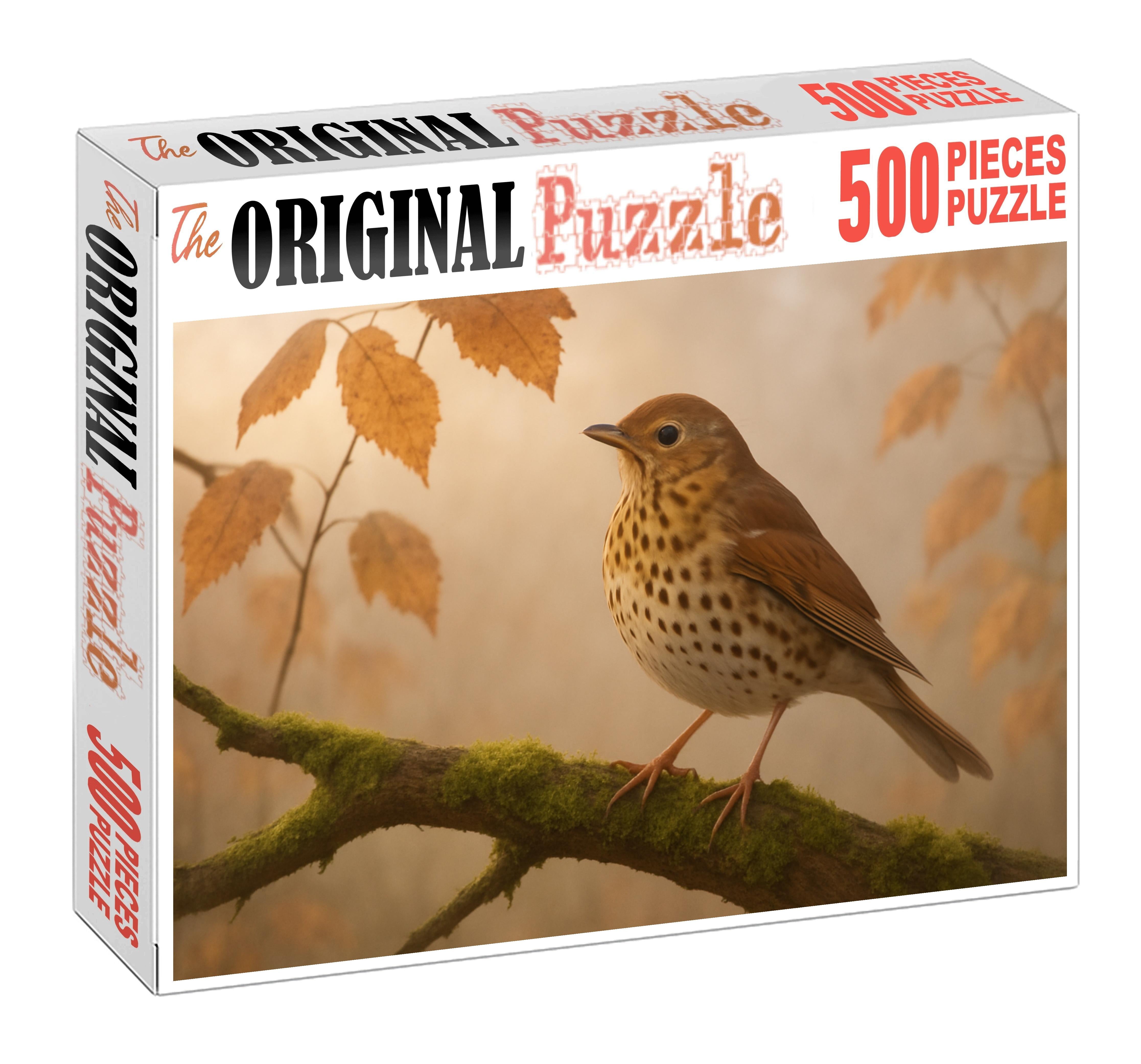 Dusky Thrush The Autumn Forest Songster Unique Puzzle Design