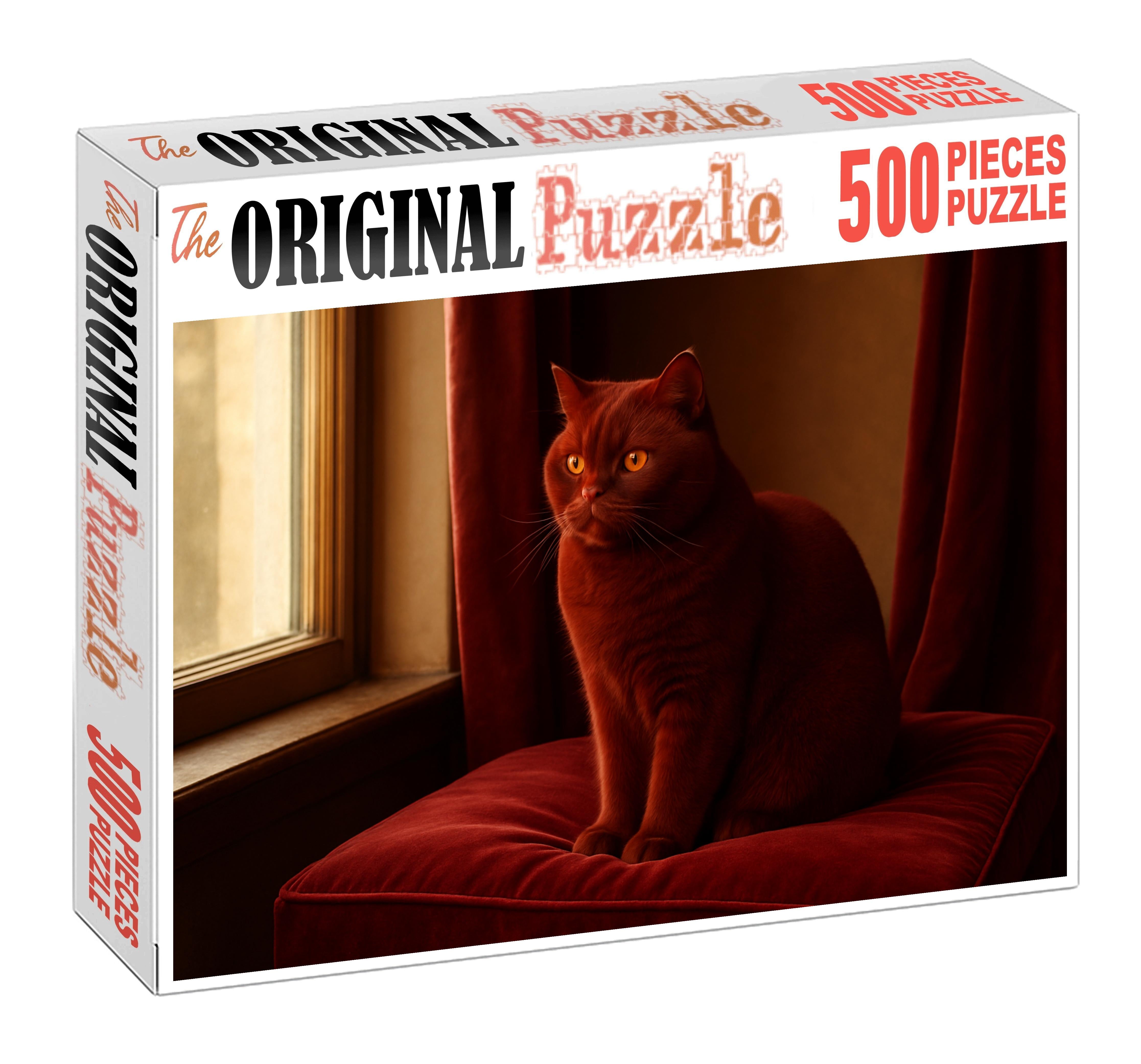 Velvet Ember Plush Velvet-coated Cat With Quiet Charm Puzzle Fun