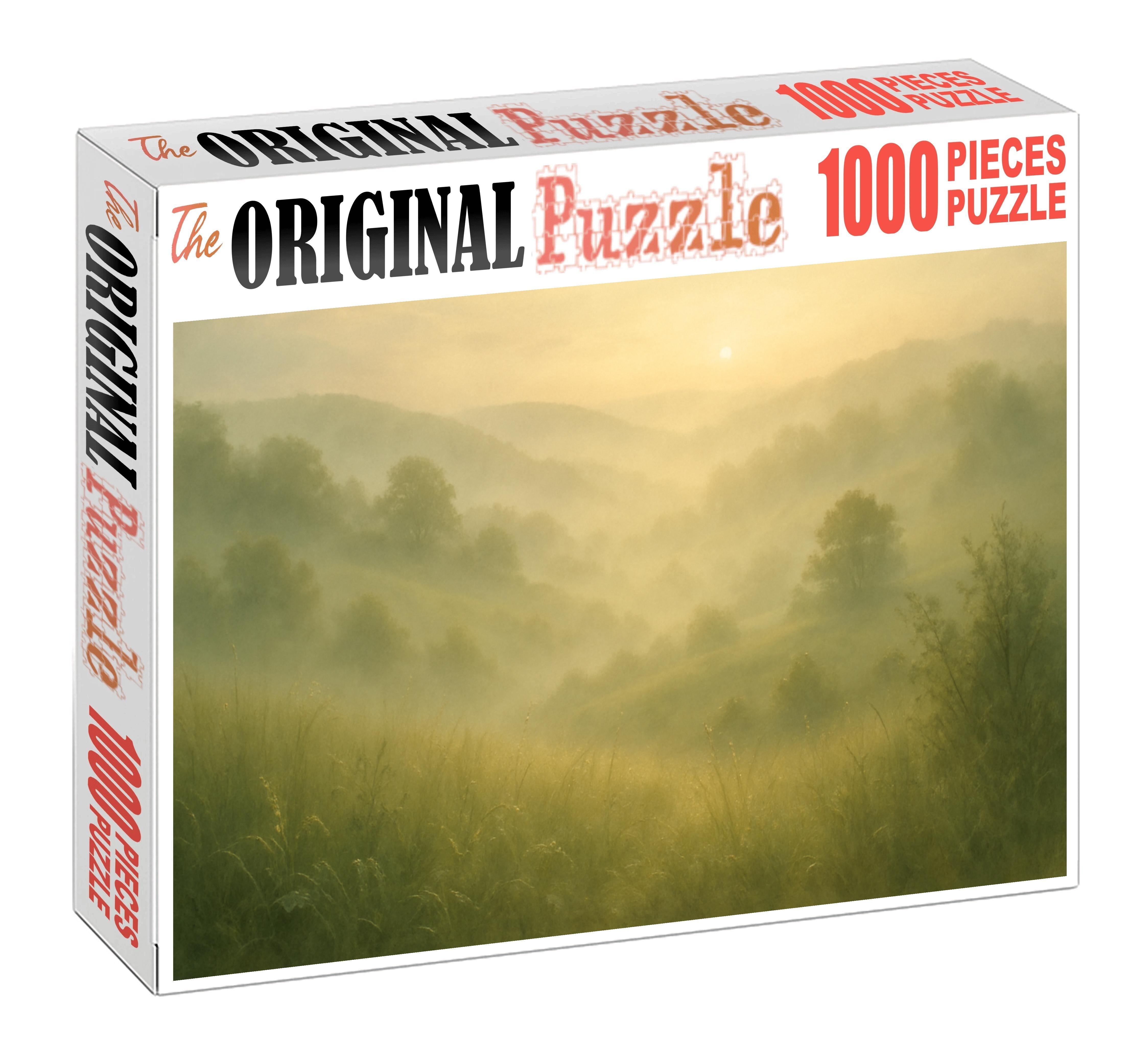 Morning Mist Over Rolling Hills 100 Piece Puzzle
