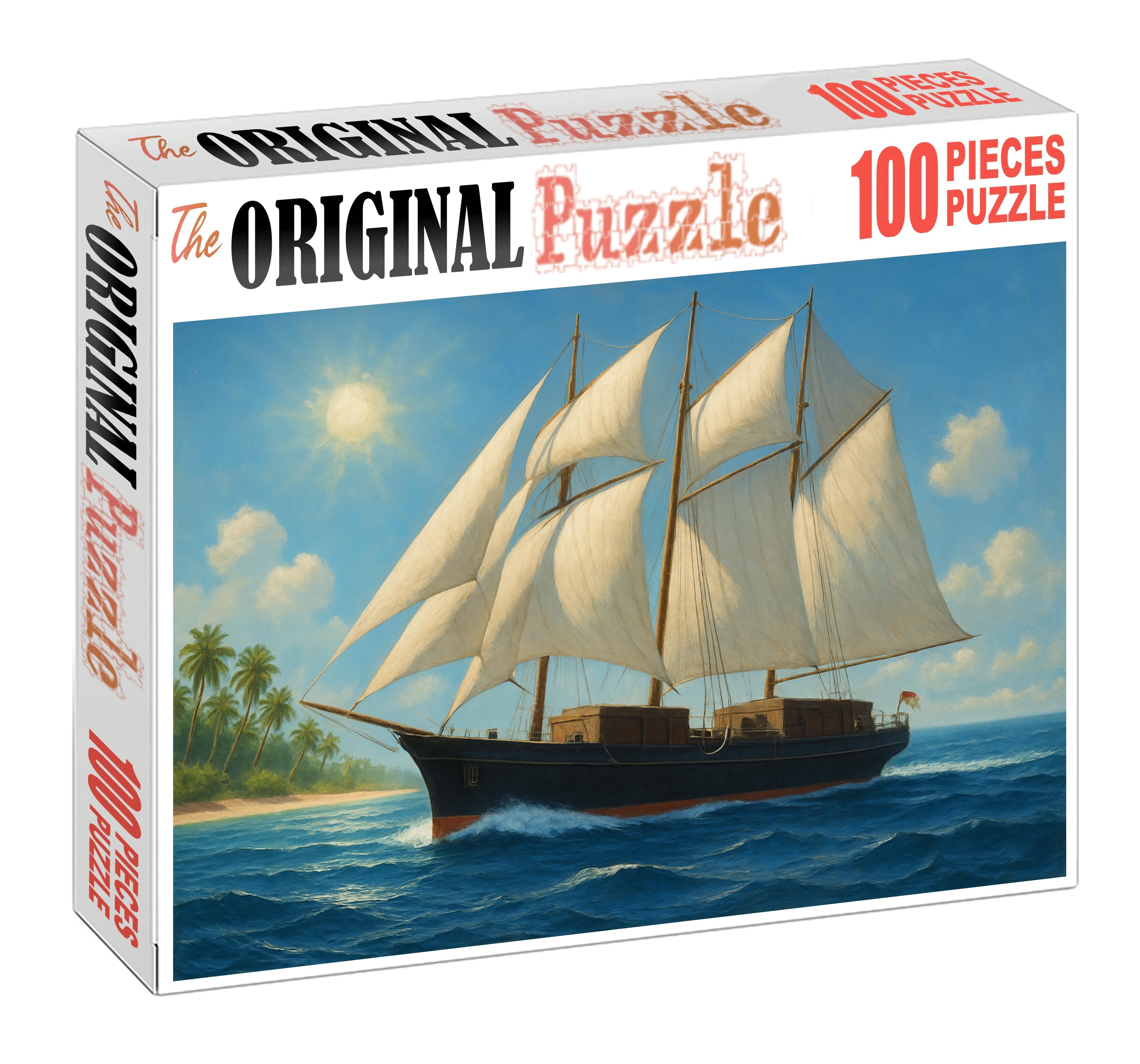 Wind-assisted Cargo Sailing Catamaran 100 Piece Puzzle