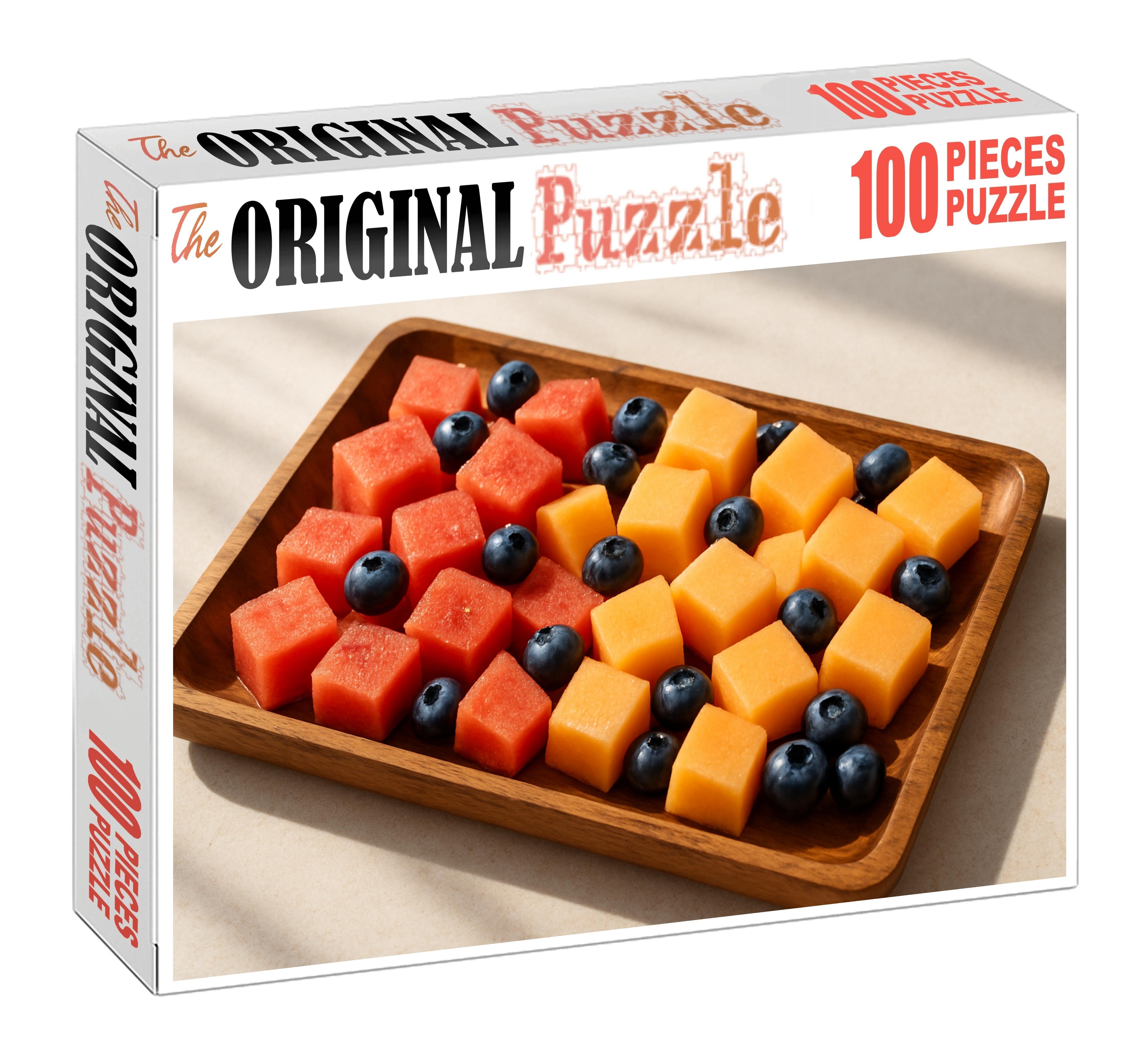 Juicy Jewel Display Cut Watermelon Cantaloupe And Blueberries Puzzle Challenge