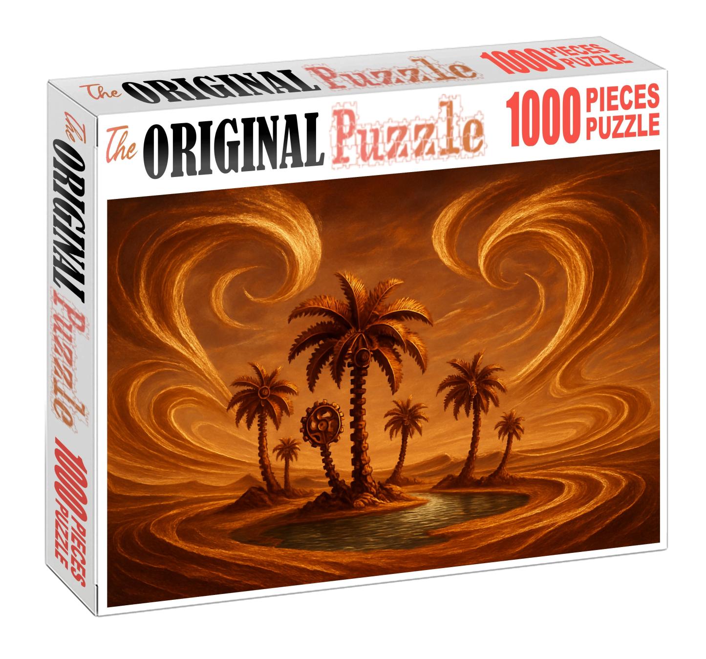 The Clockwork Oasis Mechanical Palms And Gilded Sandstorms Unique Puzzle Design