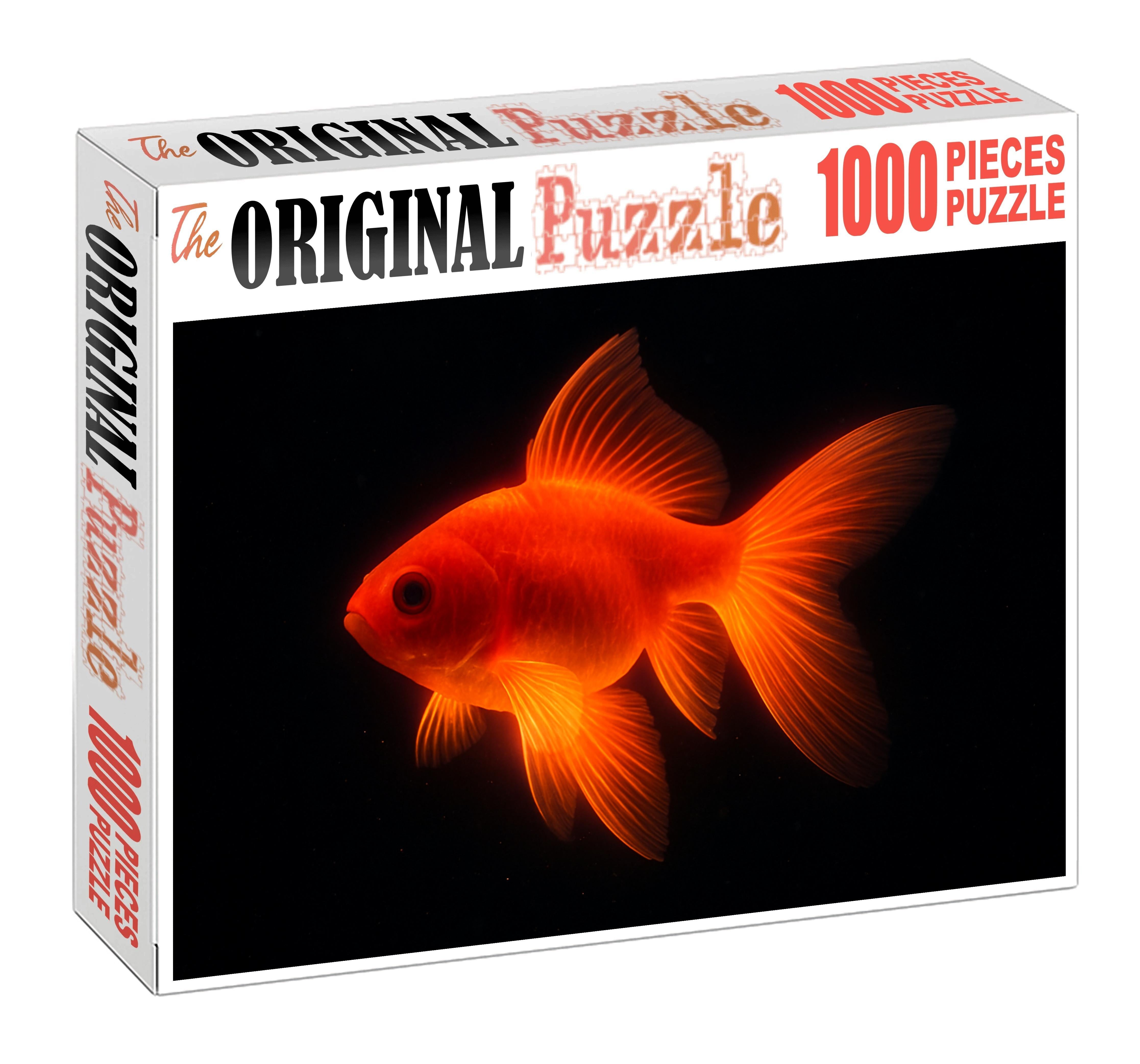 Crimson Lanternfish Deep-sea Glowing Predator With Expansive Fins Mini Puzzle