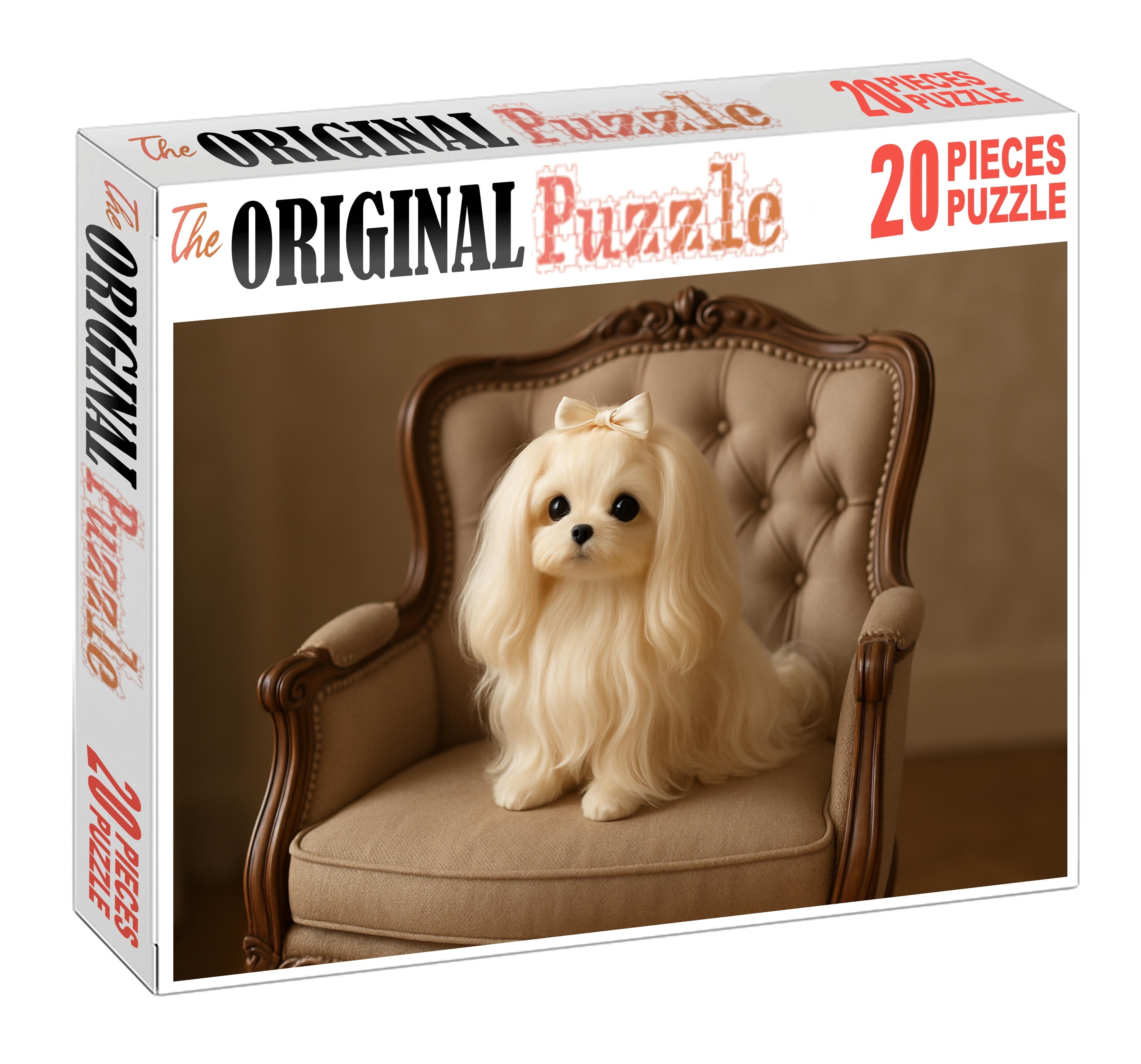 Ivory Mist Creamy White Toy Dog With Luxurious Silky Fur 200 Piece Puzzle