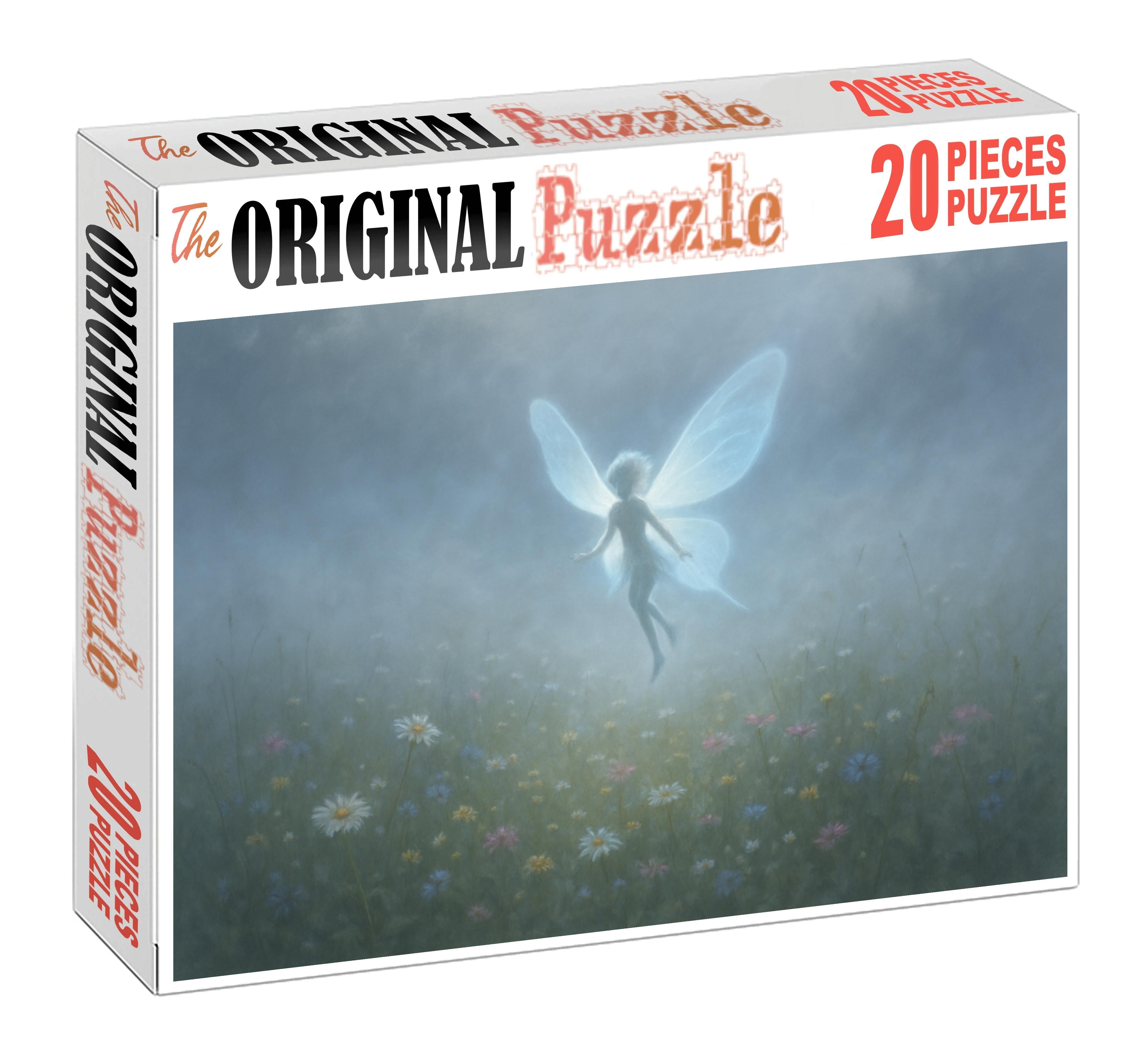 Veilwisp Sylph Delicate Air Spirit With Glowing Mist Wings Large Format Puzzle