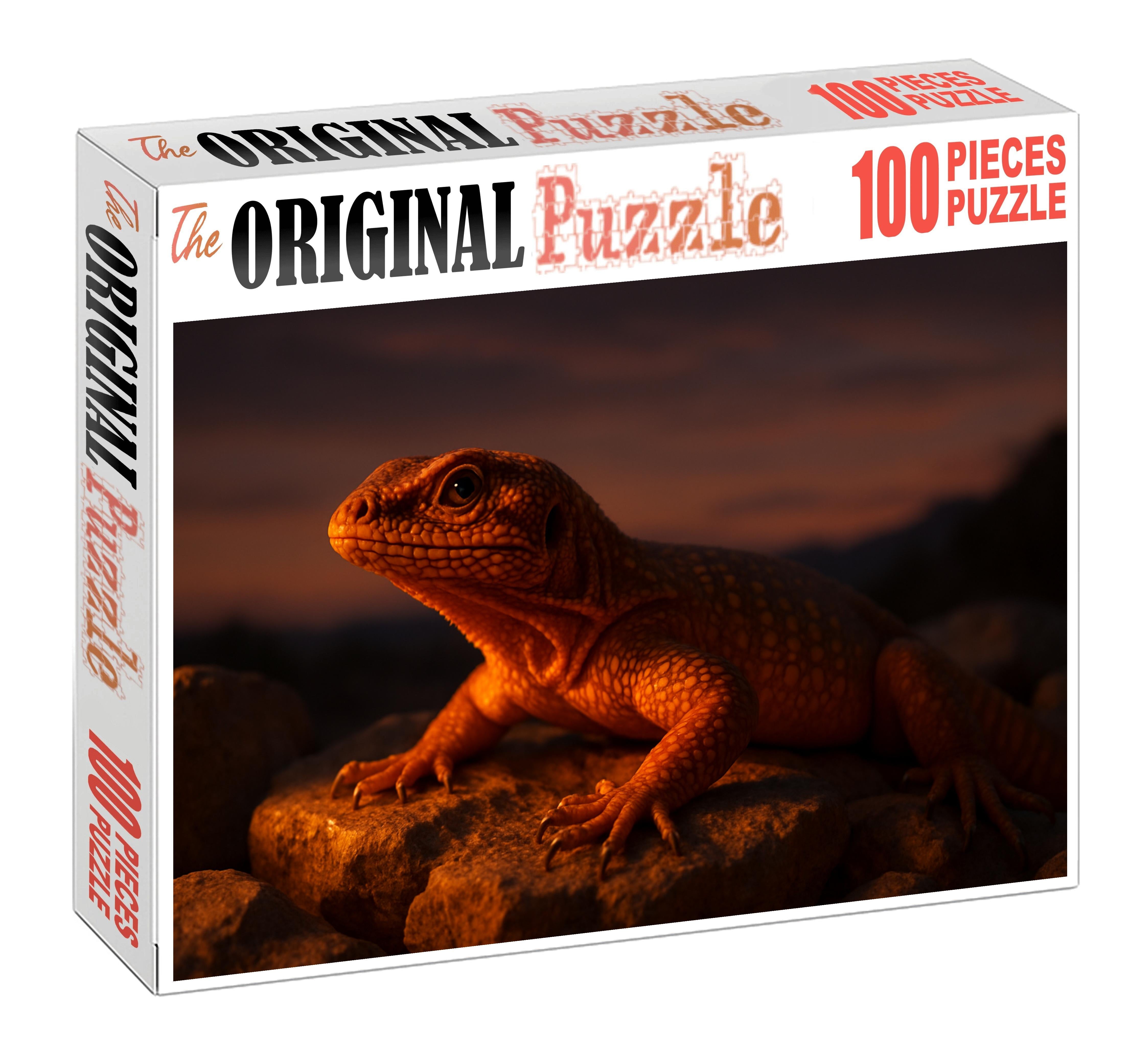 Golden Ember Skink Luminous Scaled Lizard With Heat Sensing Abilities 200 Piece Puzzle
