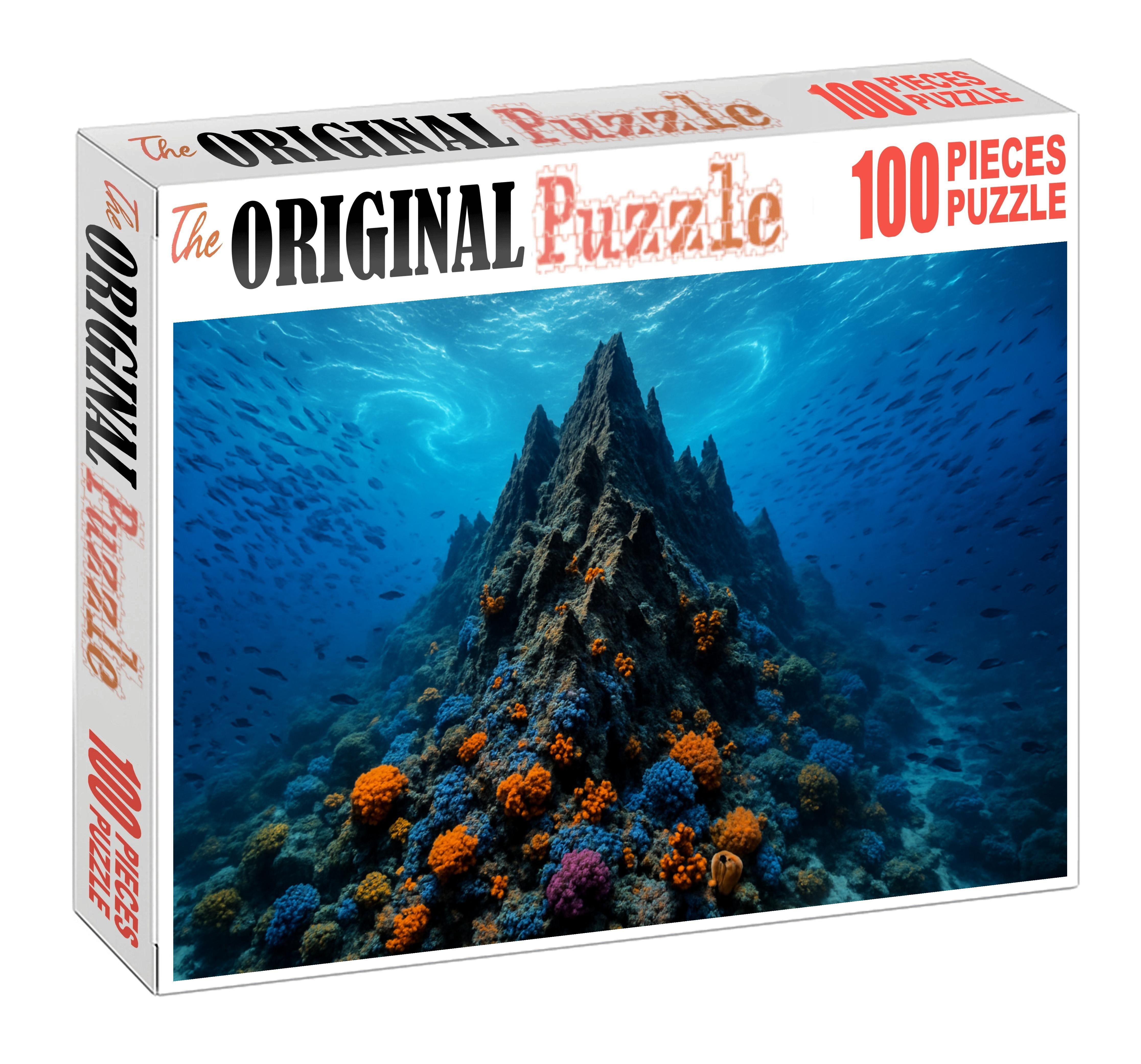 Twisting Submarine Ridge Rocky Outcrops At Mid-ocean Depths 200 Piece Puzzle