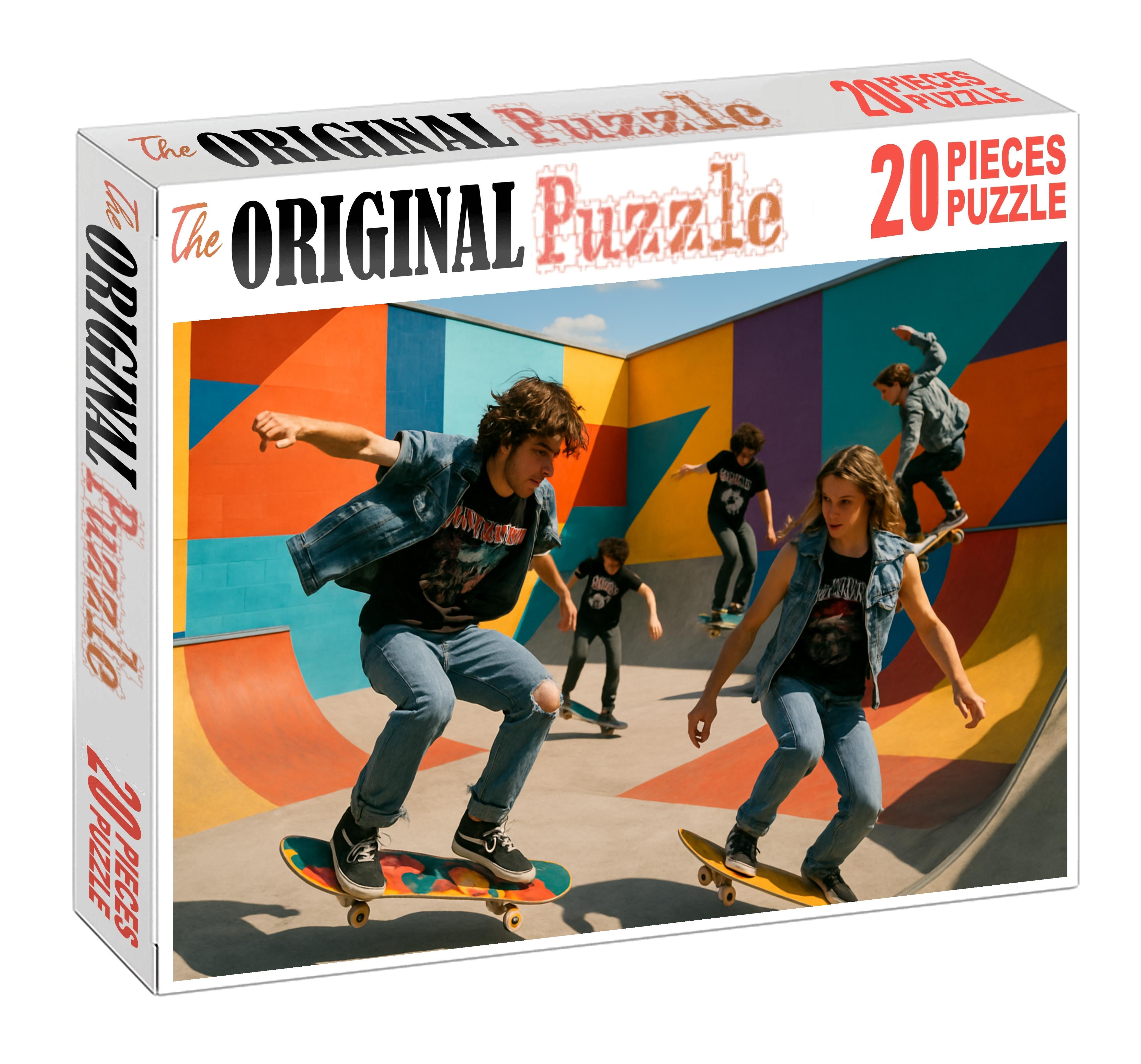 Retro Skate Punk Rebellious Youth Culture And Graffiti Vibes Unique Puzzle Design