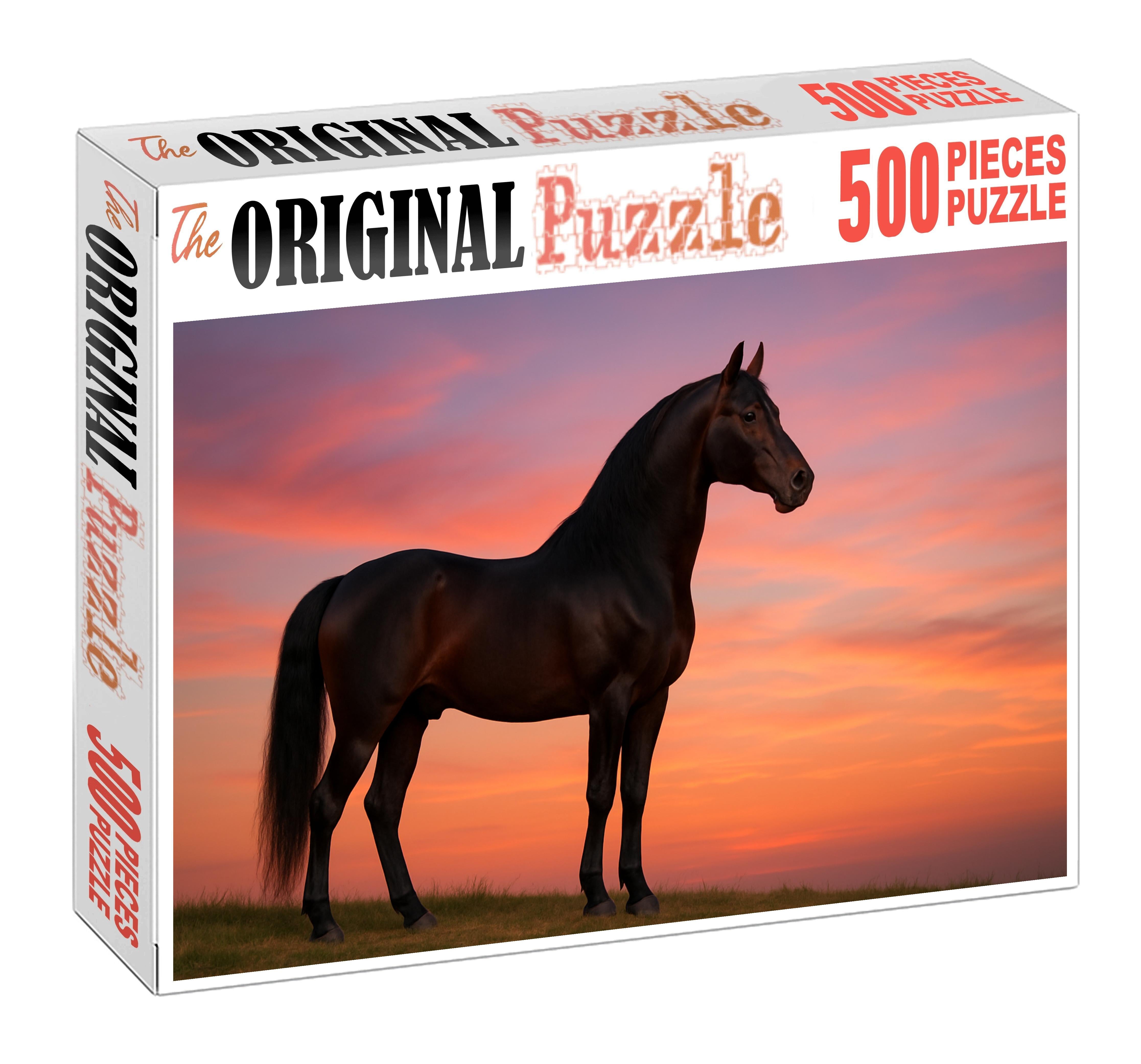 Dusky Twilight Walker Quiet Bay Morgan With Smooth Gait 200 Piece Puzzle