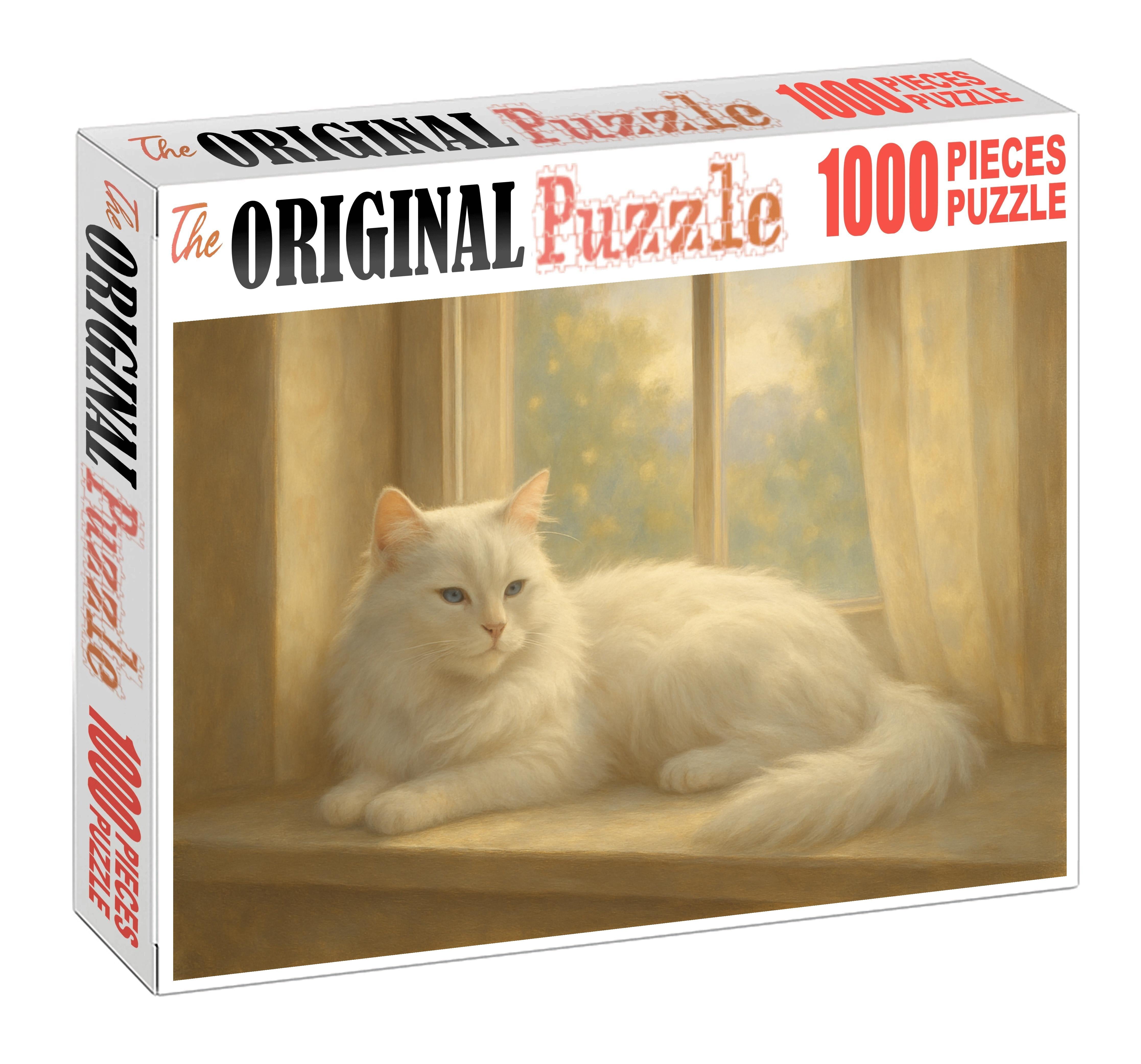 Ivory Mist Silky White Semi-longhair With Serene Temperament 1000 Piece Puzzle