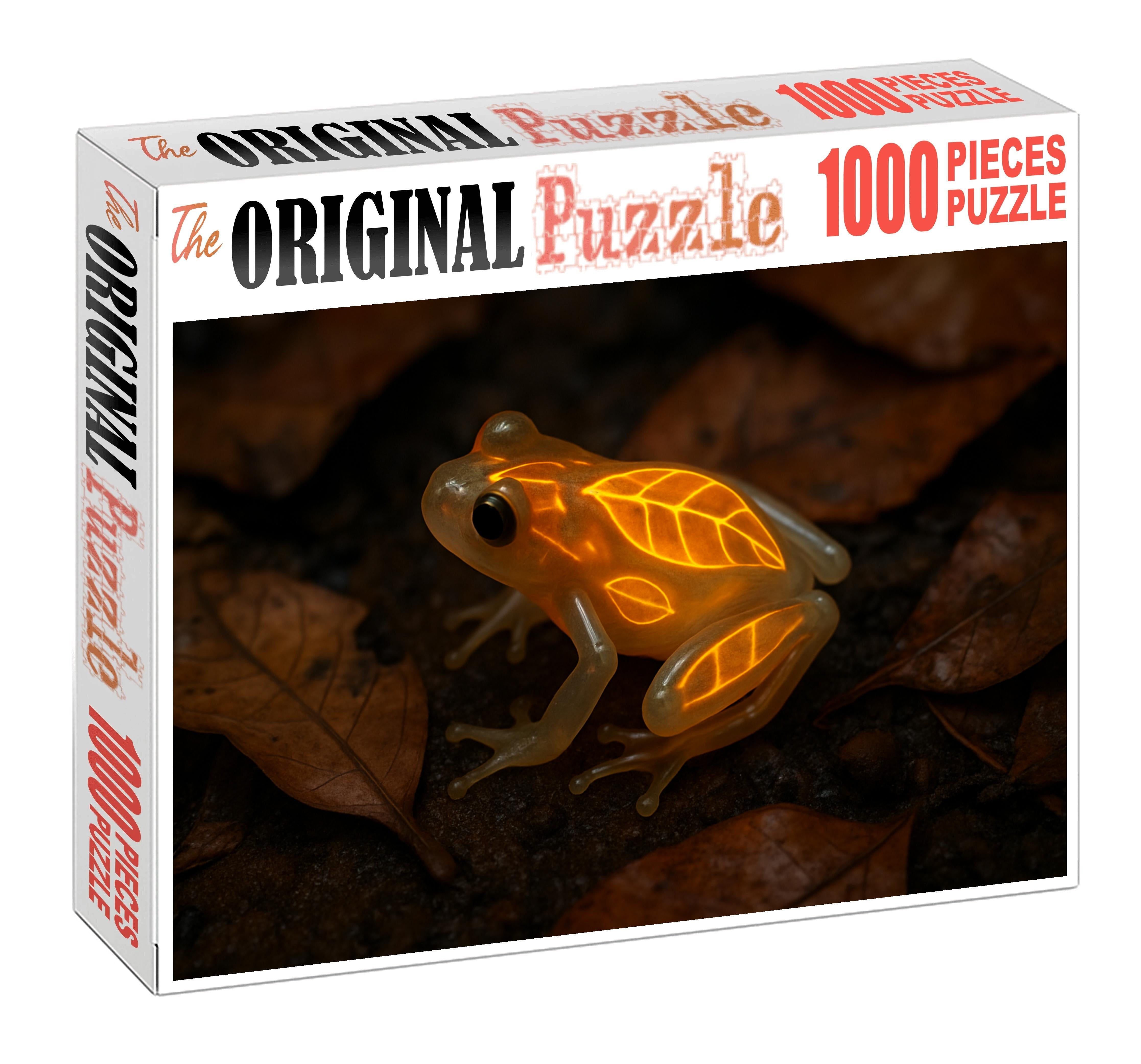 Amber Veil Frog Camouflaged Amphibian With Translucent Skin Patterns Puzzle Fun