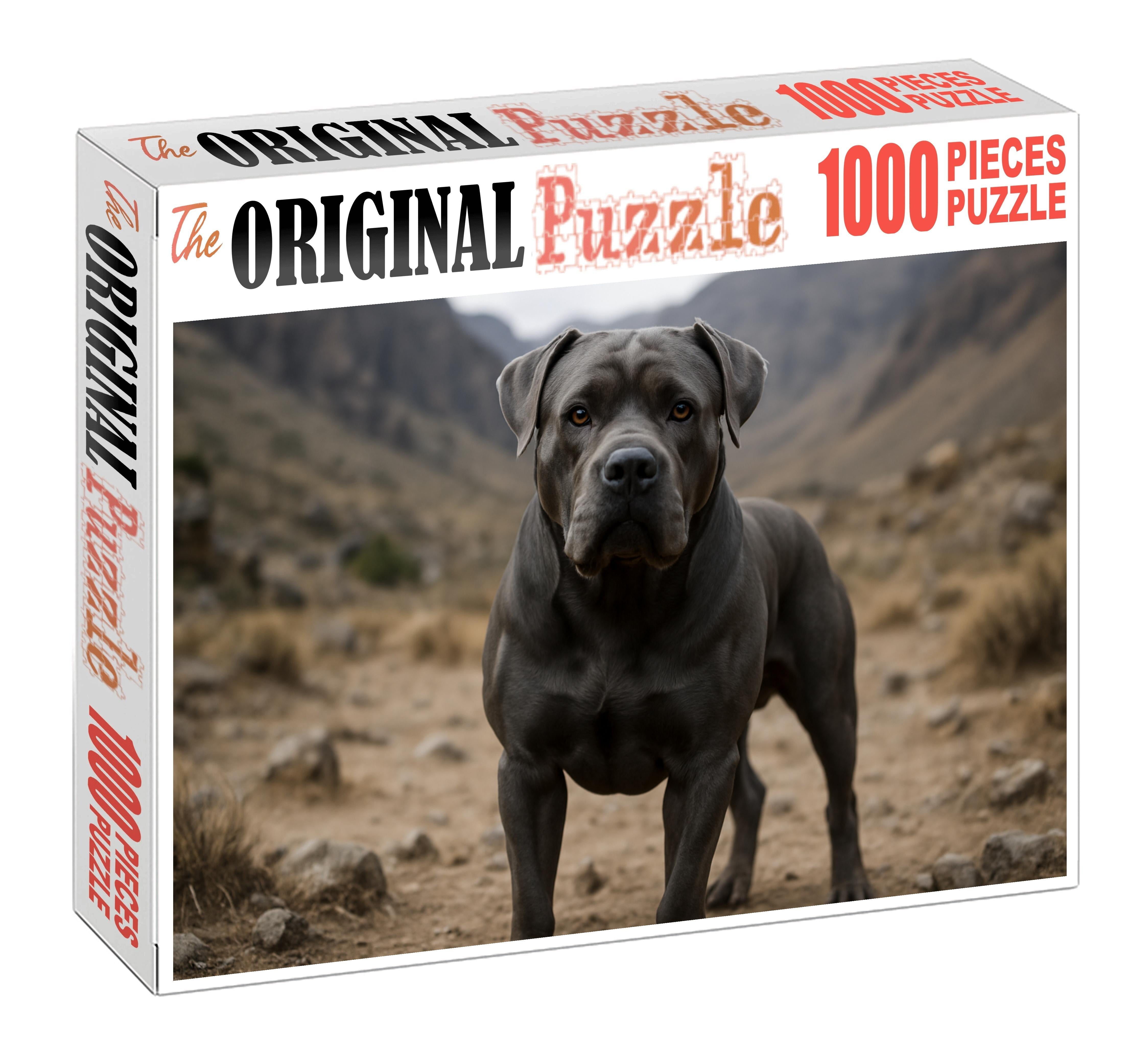 Dusky Slate Mysterious Blue-gray Molosser With Calm Strength 200 Piece Puzzle