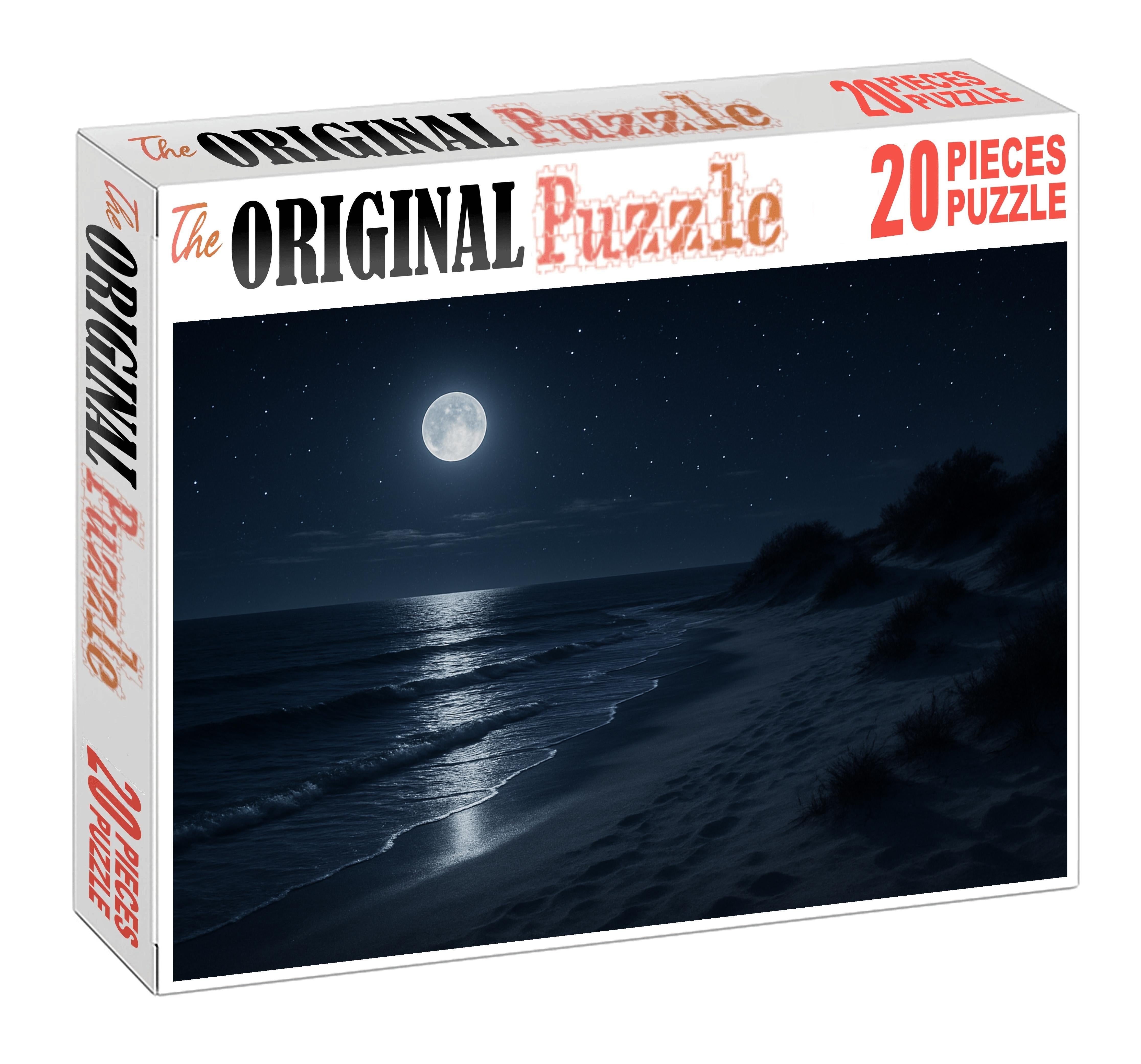 Moonlit Cove Silvery Beach And Quiet Night Waters Easy Puzzles