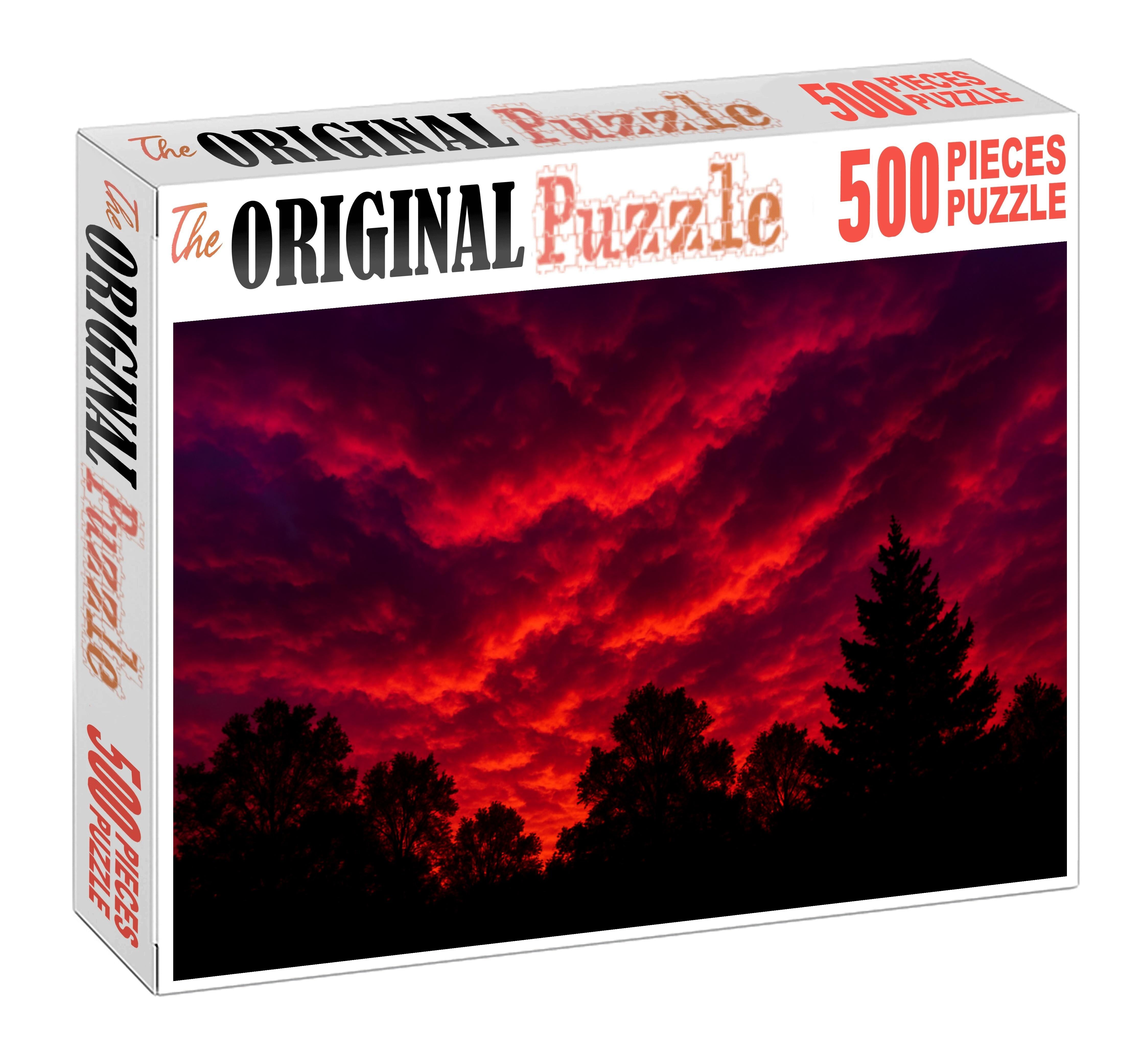Crimson Ember Twilight Puzzle For Adults