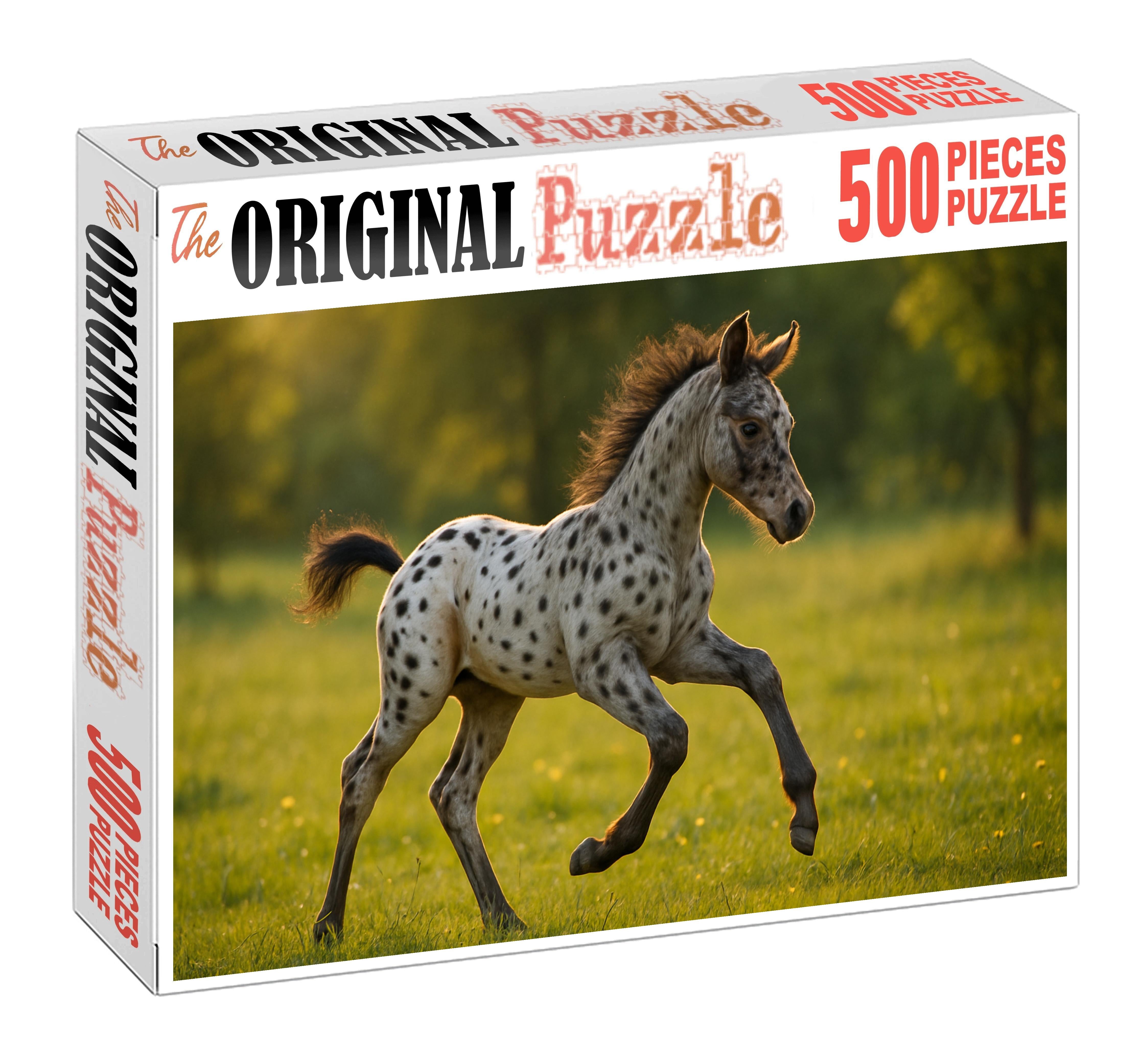 Mistwood Silver Flash Nimble Silver Dapple Appaloosa Colt With Sparkling Eyes 200 Piece Puzzle