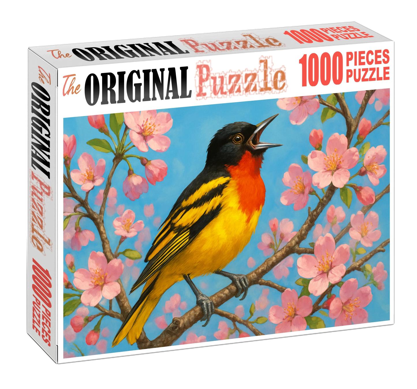 Scarlet-throated Oriole Vibrant Vagabond Of The Lowlands Puzzle Fun