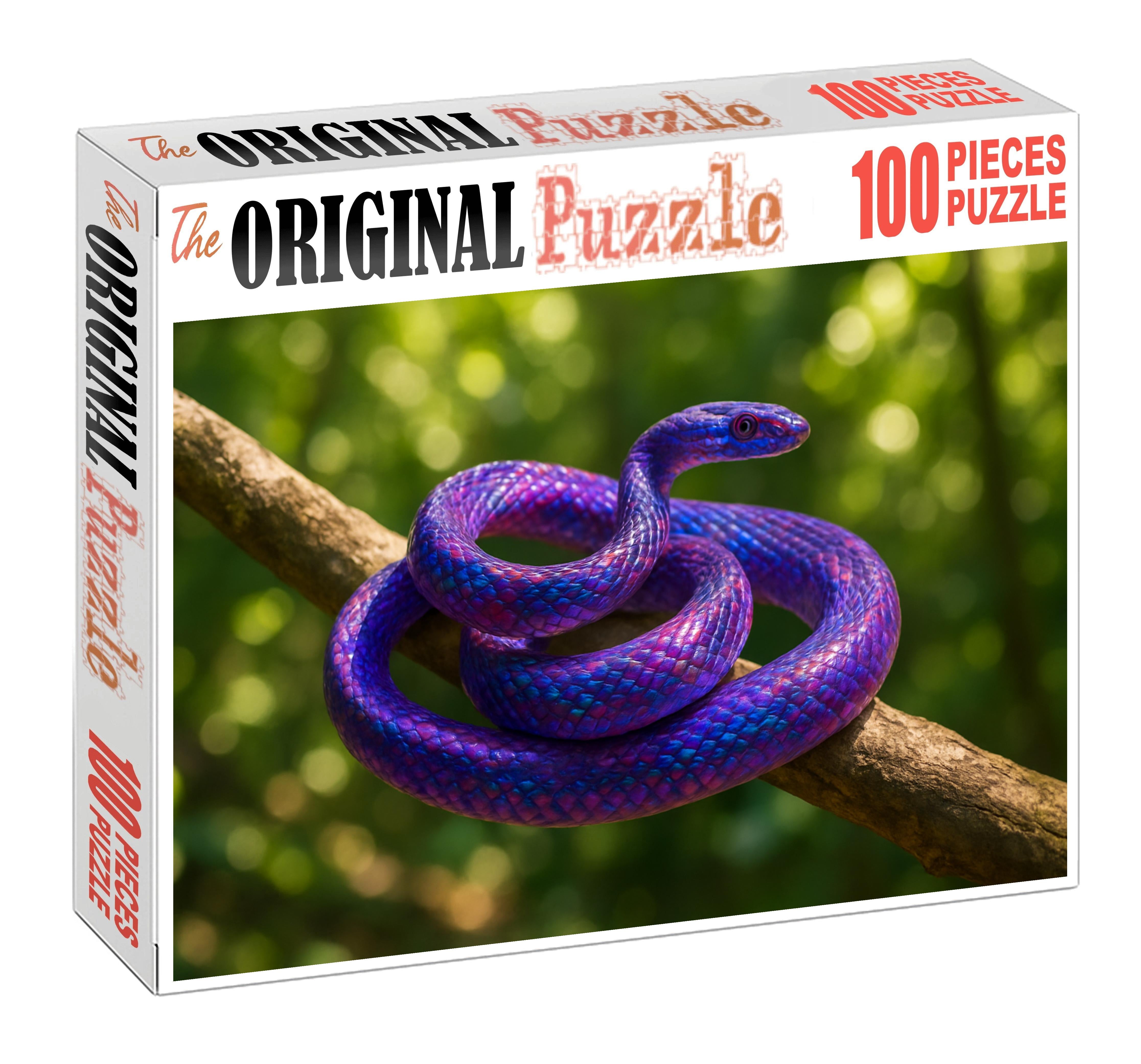 Violet Mirage Snake Arboreal Serpent With Iridescent Scales Puzzle Collection