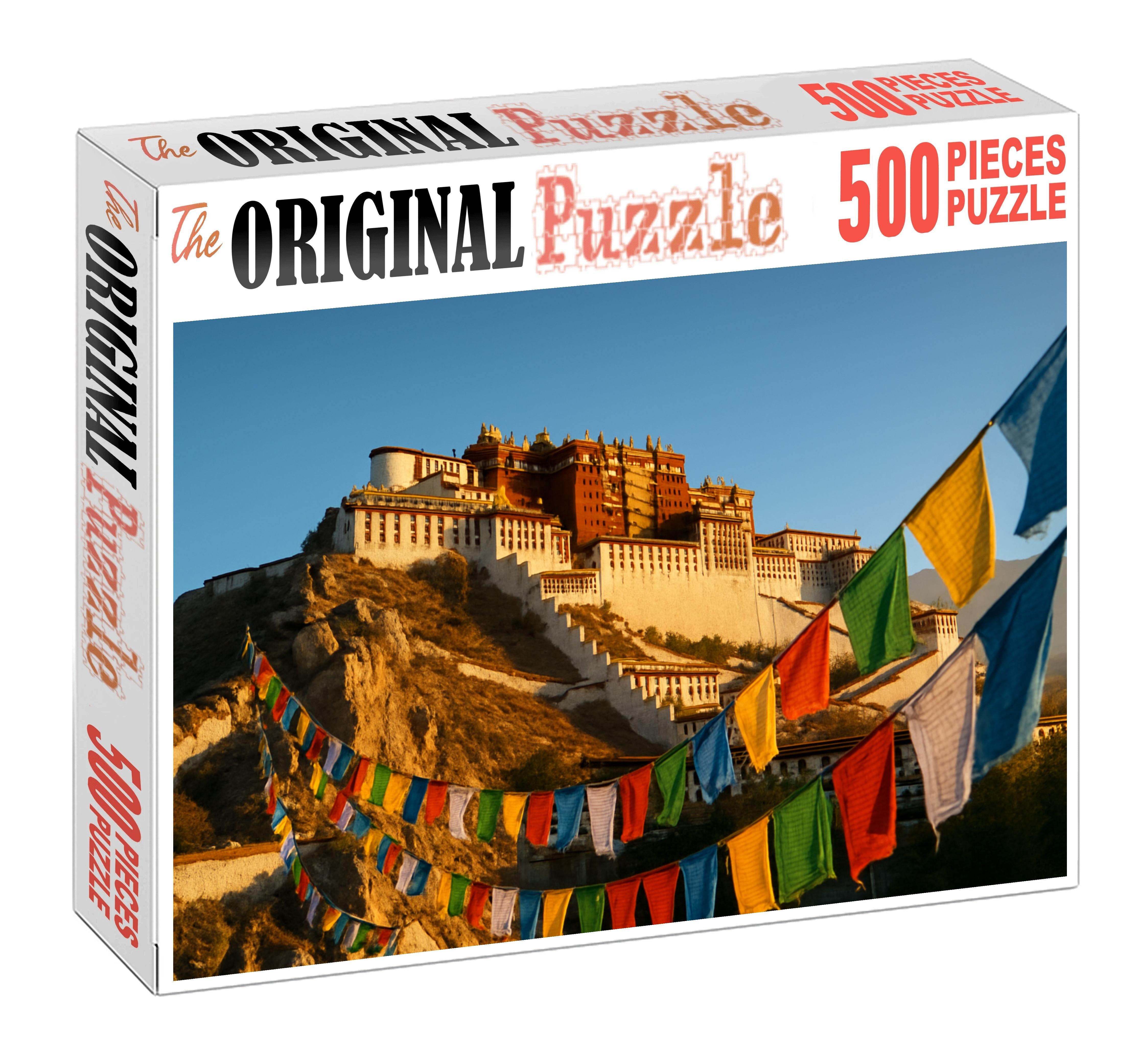 Potala Palace Situated In Lhasa Tibet China Recognized By 6775 Of Global Heritage Enthusiasts As A Spiritual Fortress Large Format Puzzle