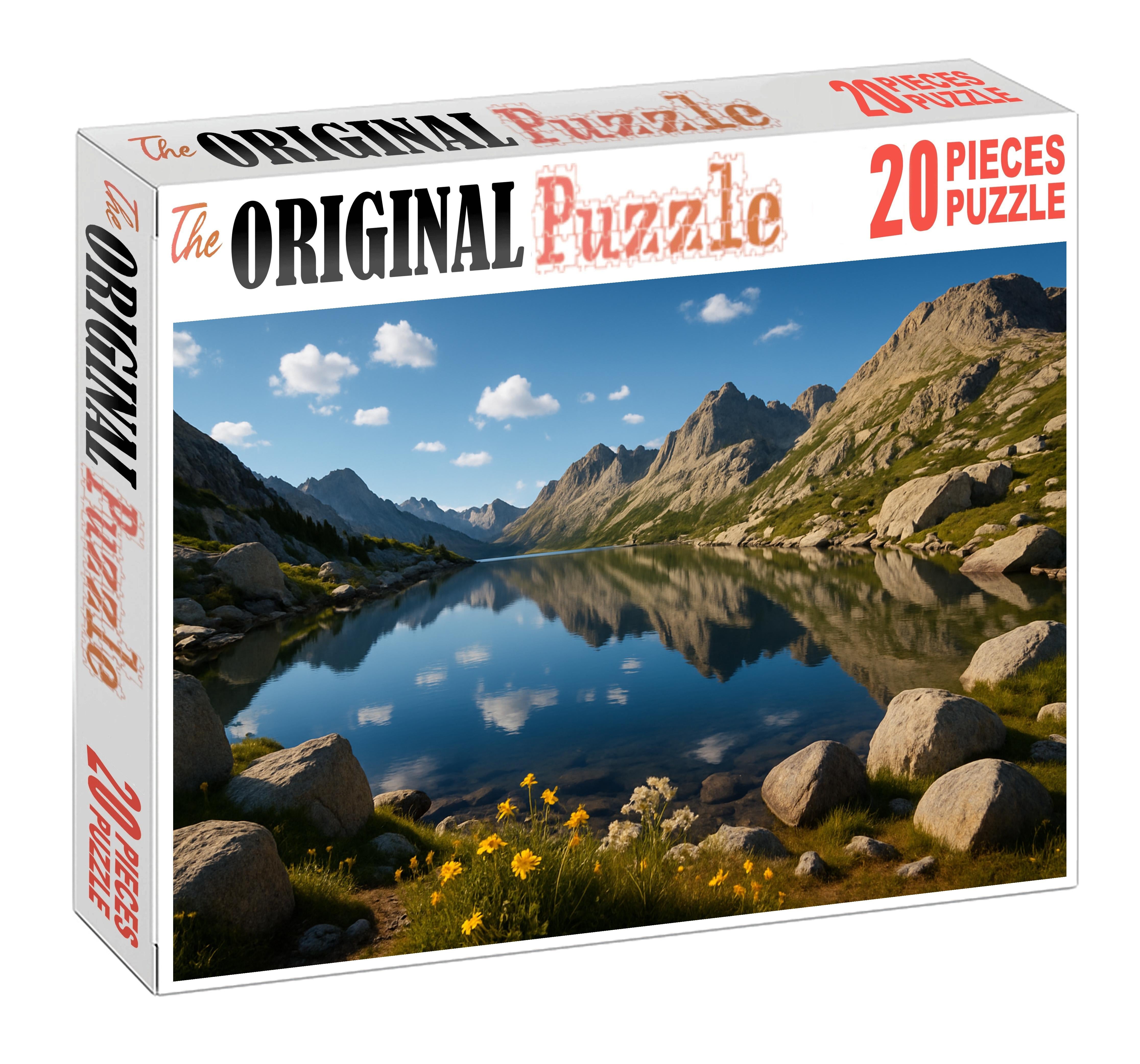 Sunlit Mountain Lake Expanse Puzzle Collection