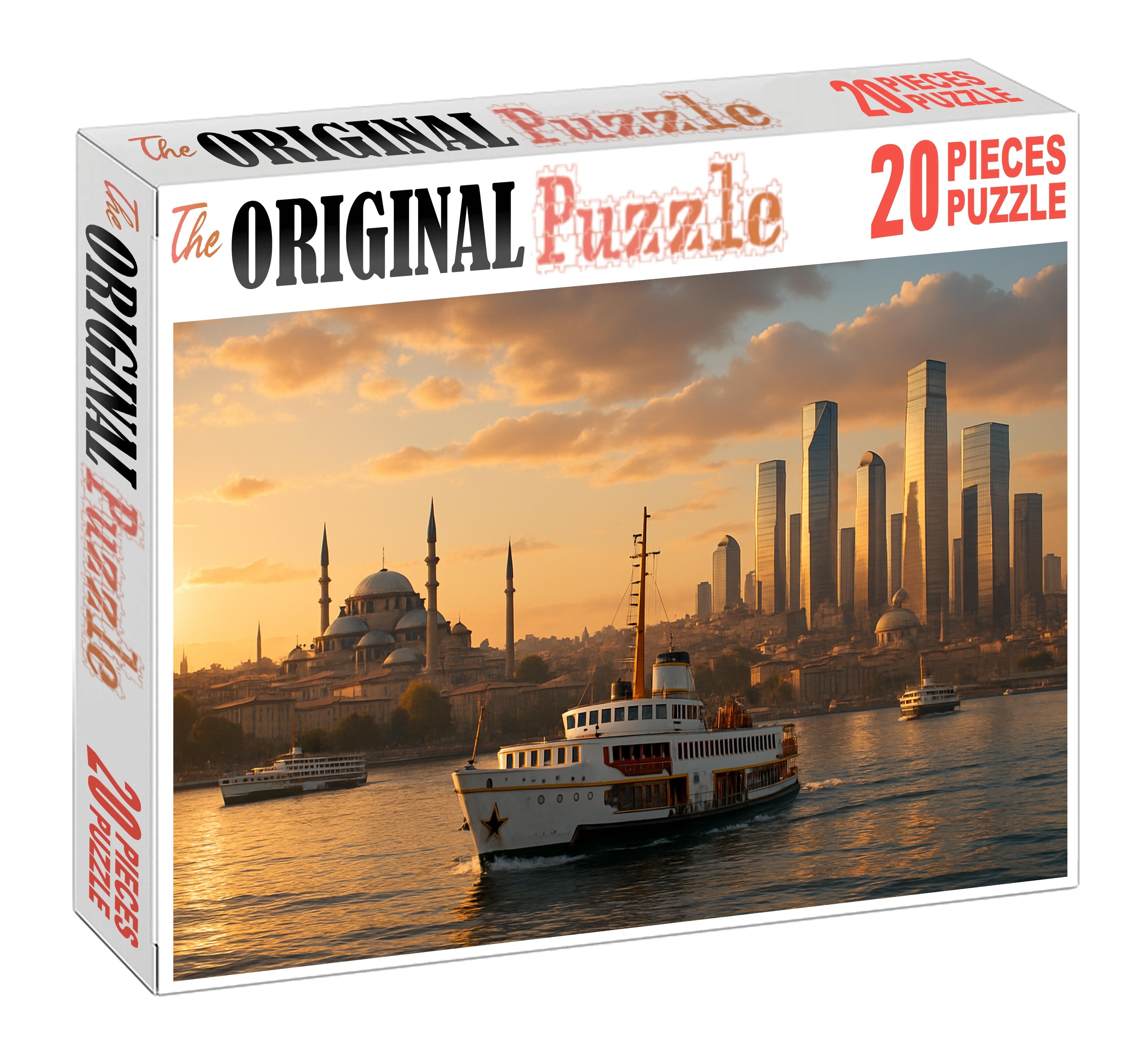 Istanbul Bosphorus Skyline A Fusion Of Ancient Domes And Modern Skyscrapers Bridging Two Continents Puzzle For Kids