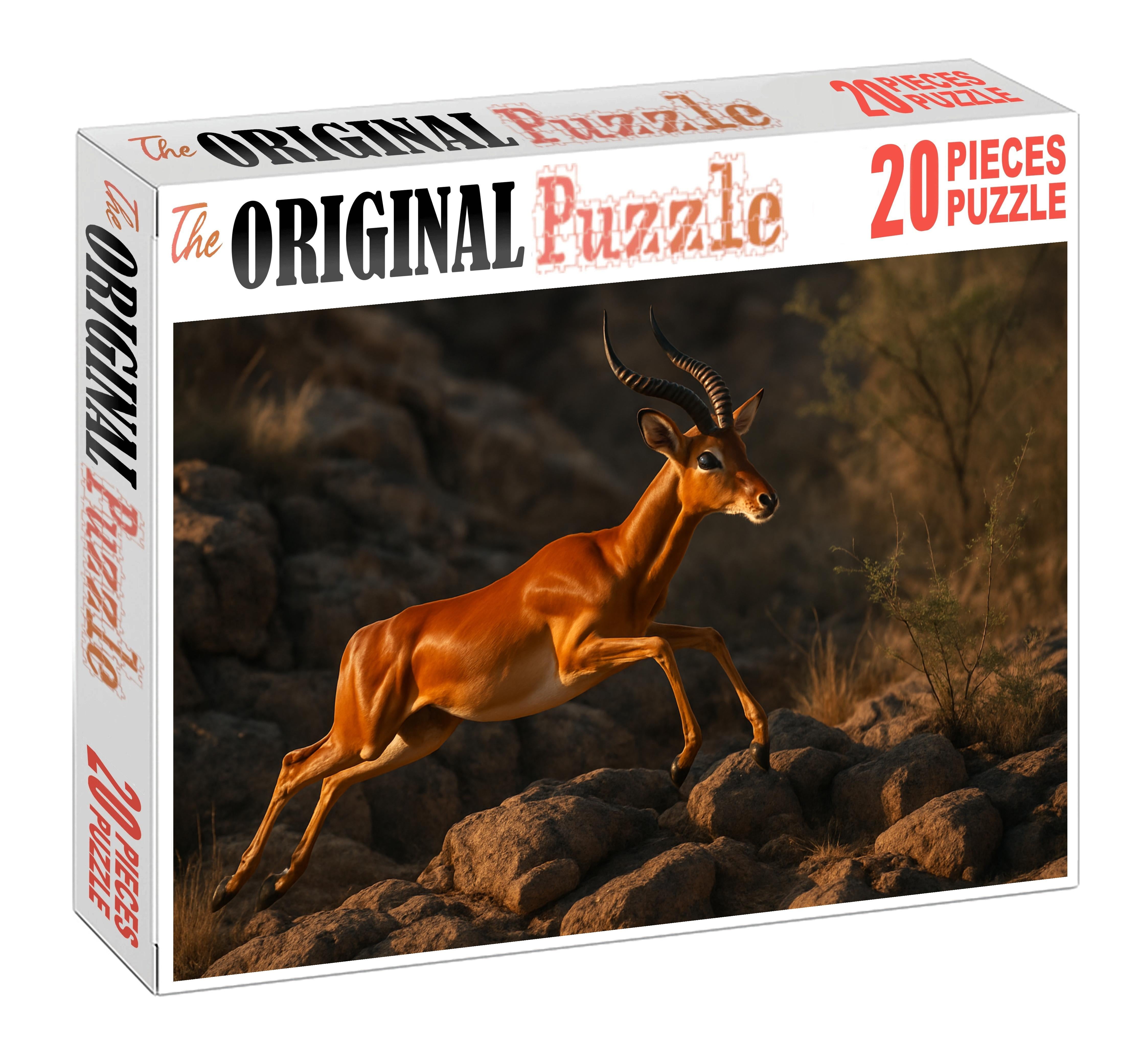 Copper Ridge Antelope Agile Herbivore With Copper-hued Coat And Elevated Leap Puzzle Collection