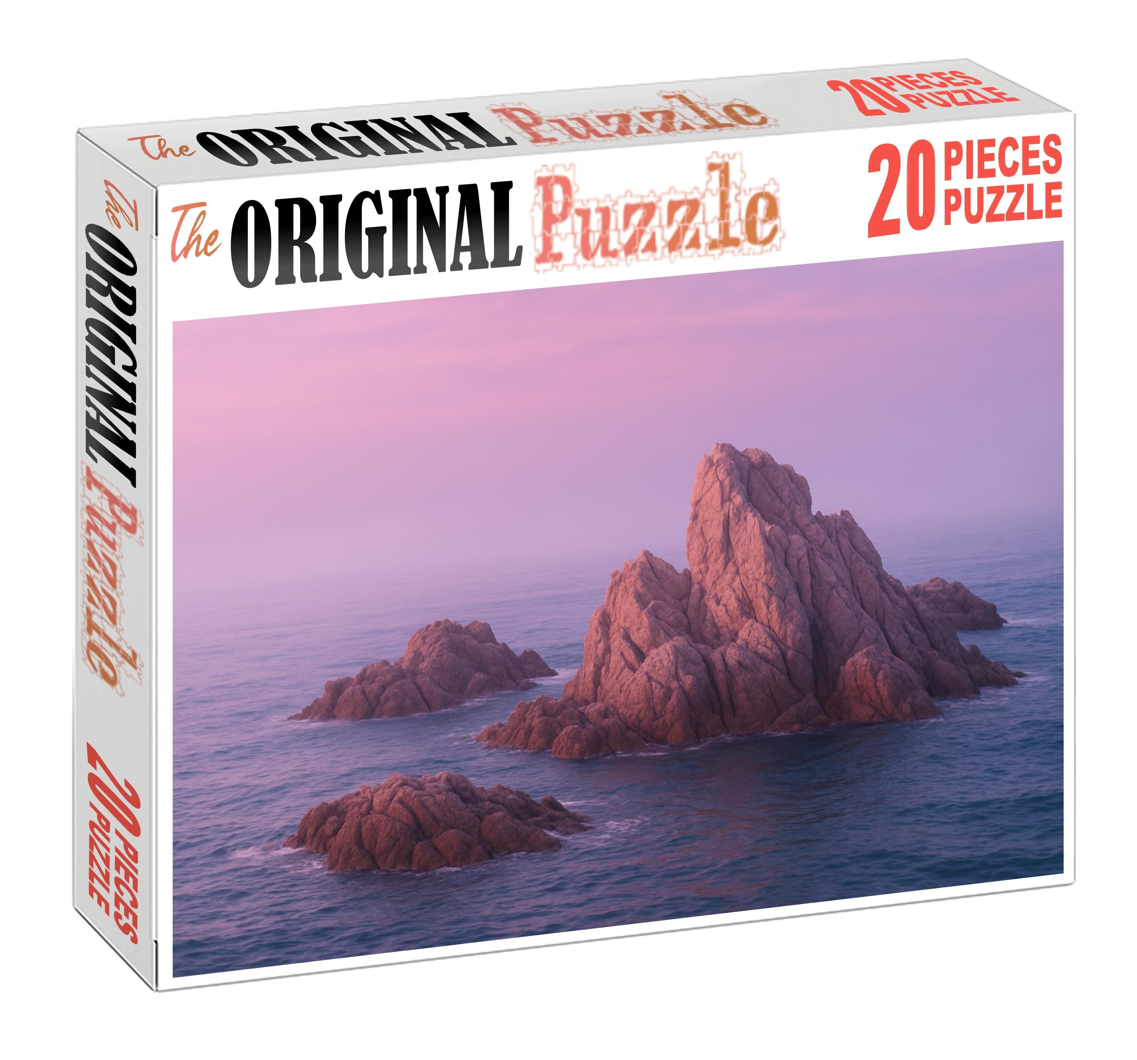 Rocky Coastal Overlook At Dawn Easy Puzzles