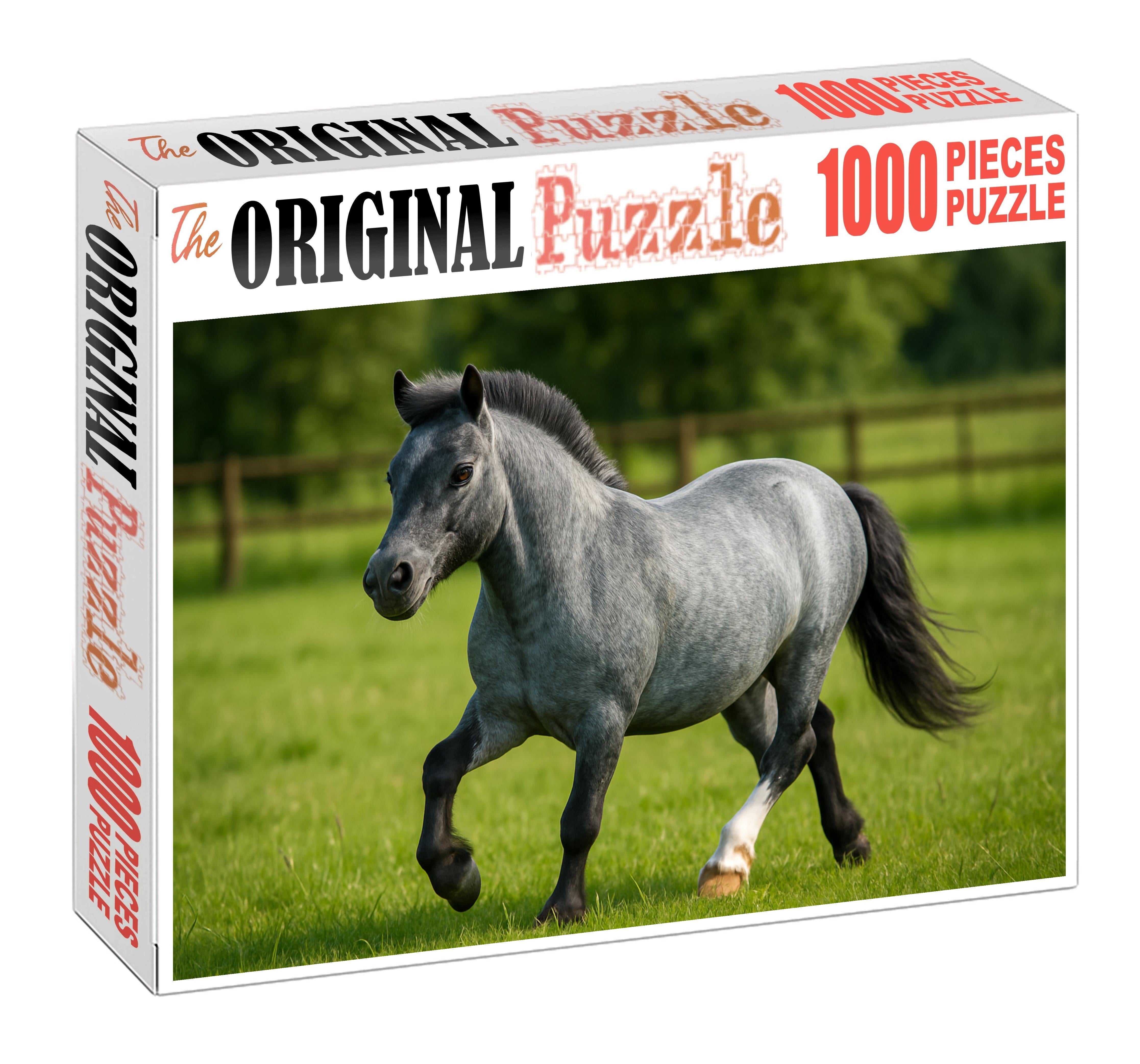 Luna Mist Ethereal Blue Roan Pony With Sprightly Demeanor Mini Puzzle