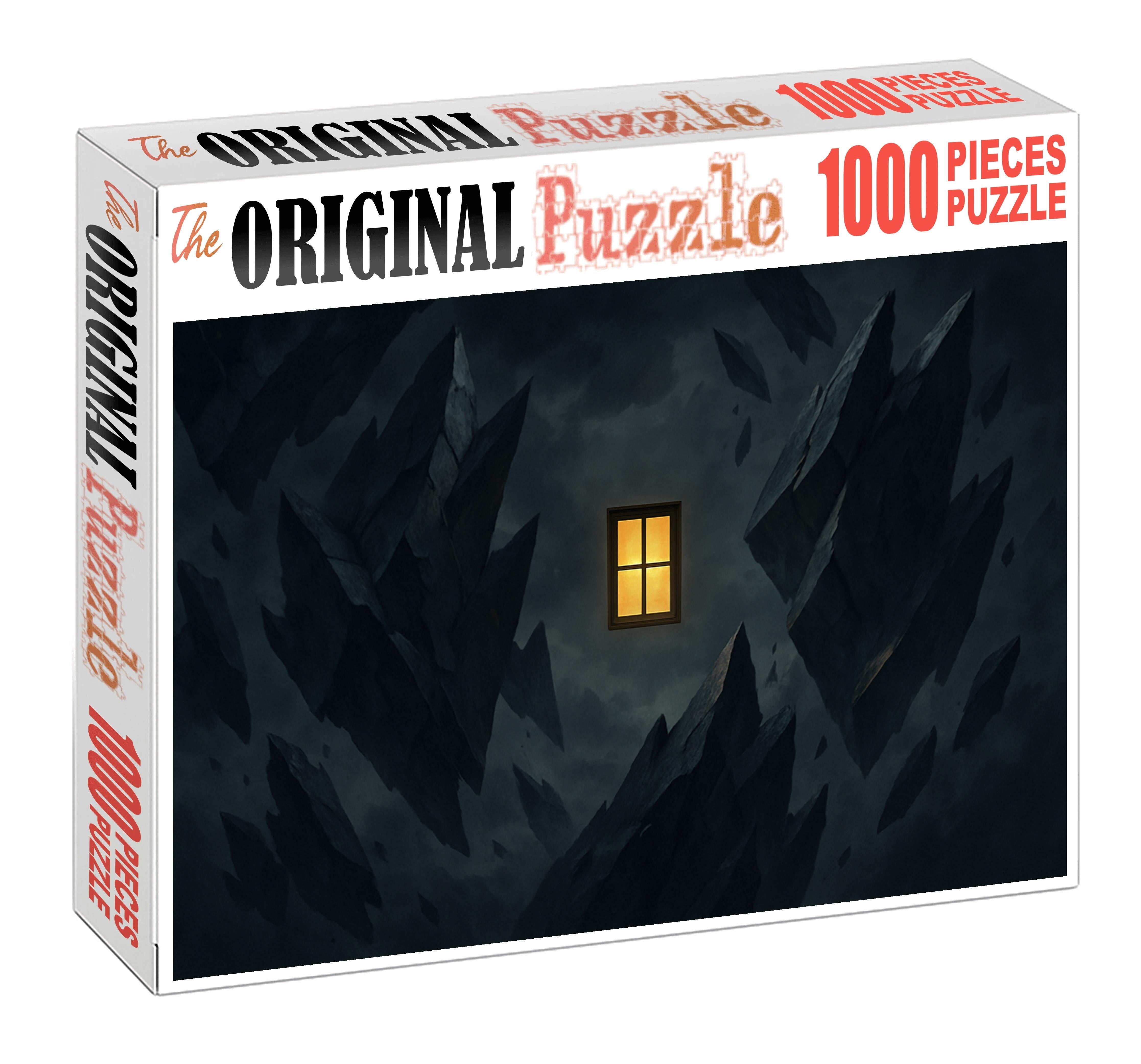 The Last Window A Floating Portal Amongst Shattered Mountains Custom Jigsaw Puzzle
