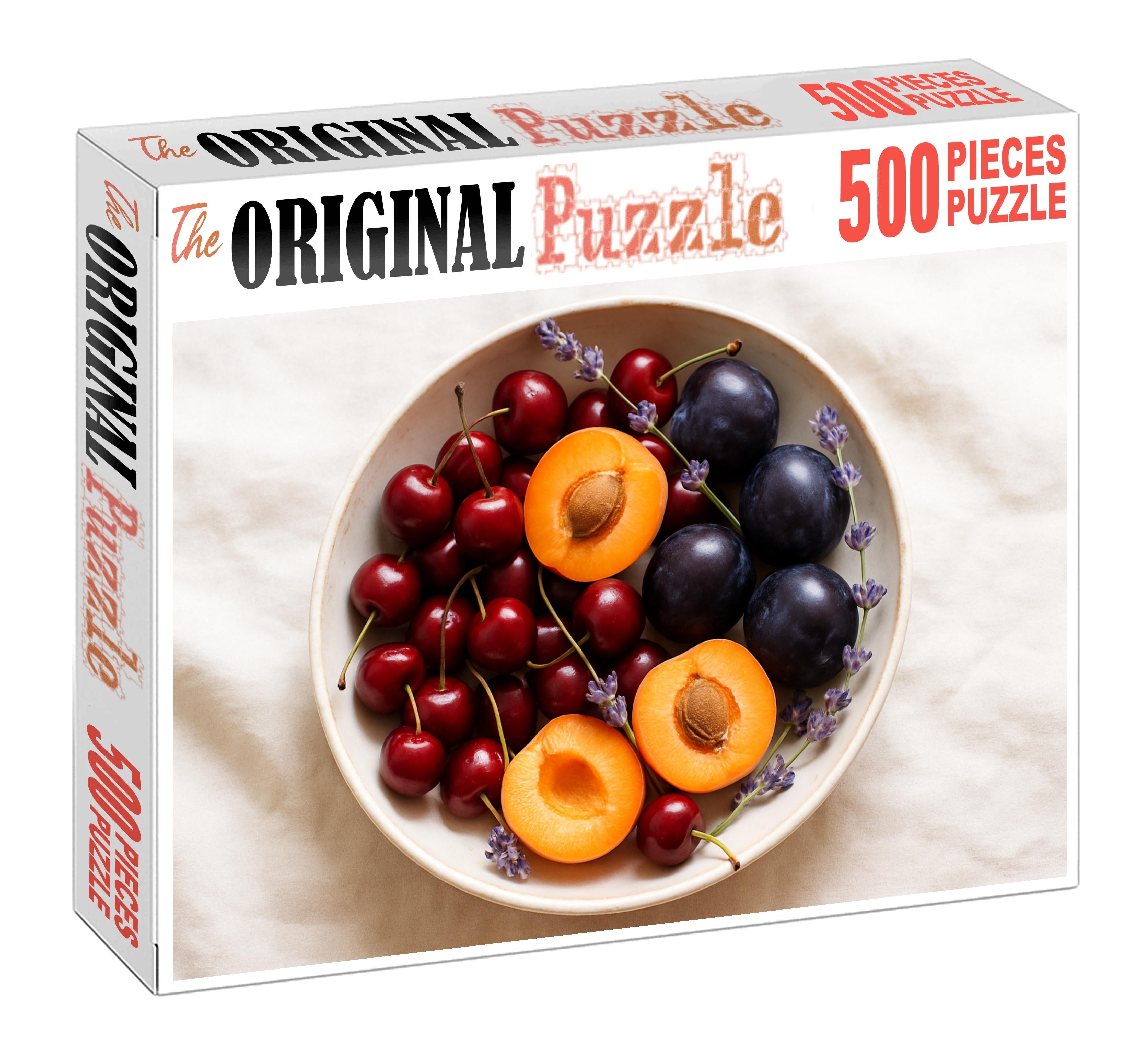 Berry And Stone Fruit Harmony Cherries Apricots And Black Plums 20 Piece Puzzle