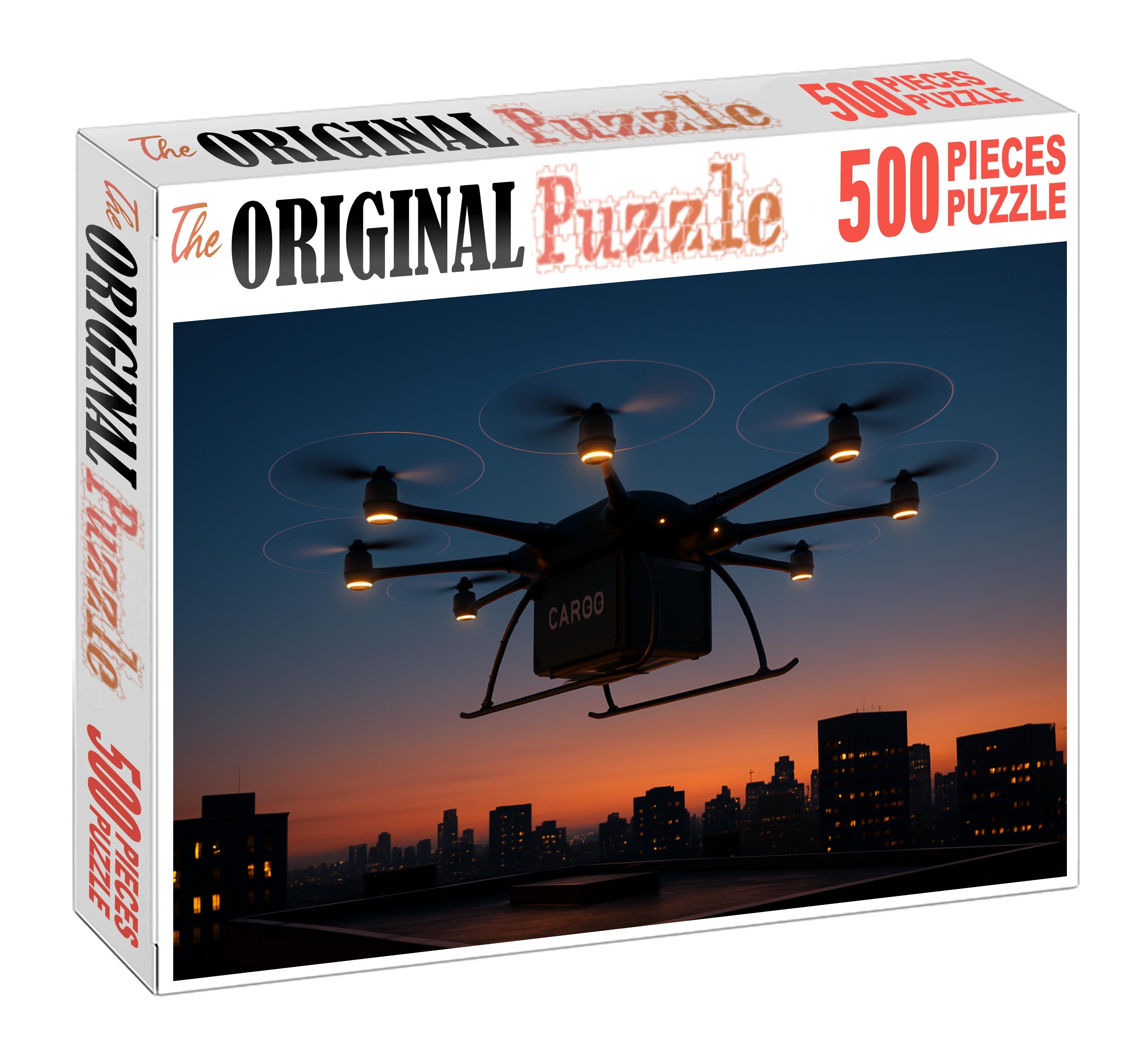 Compressed Hydrogen-powered Cargo Drone Puzzle For Kids