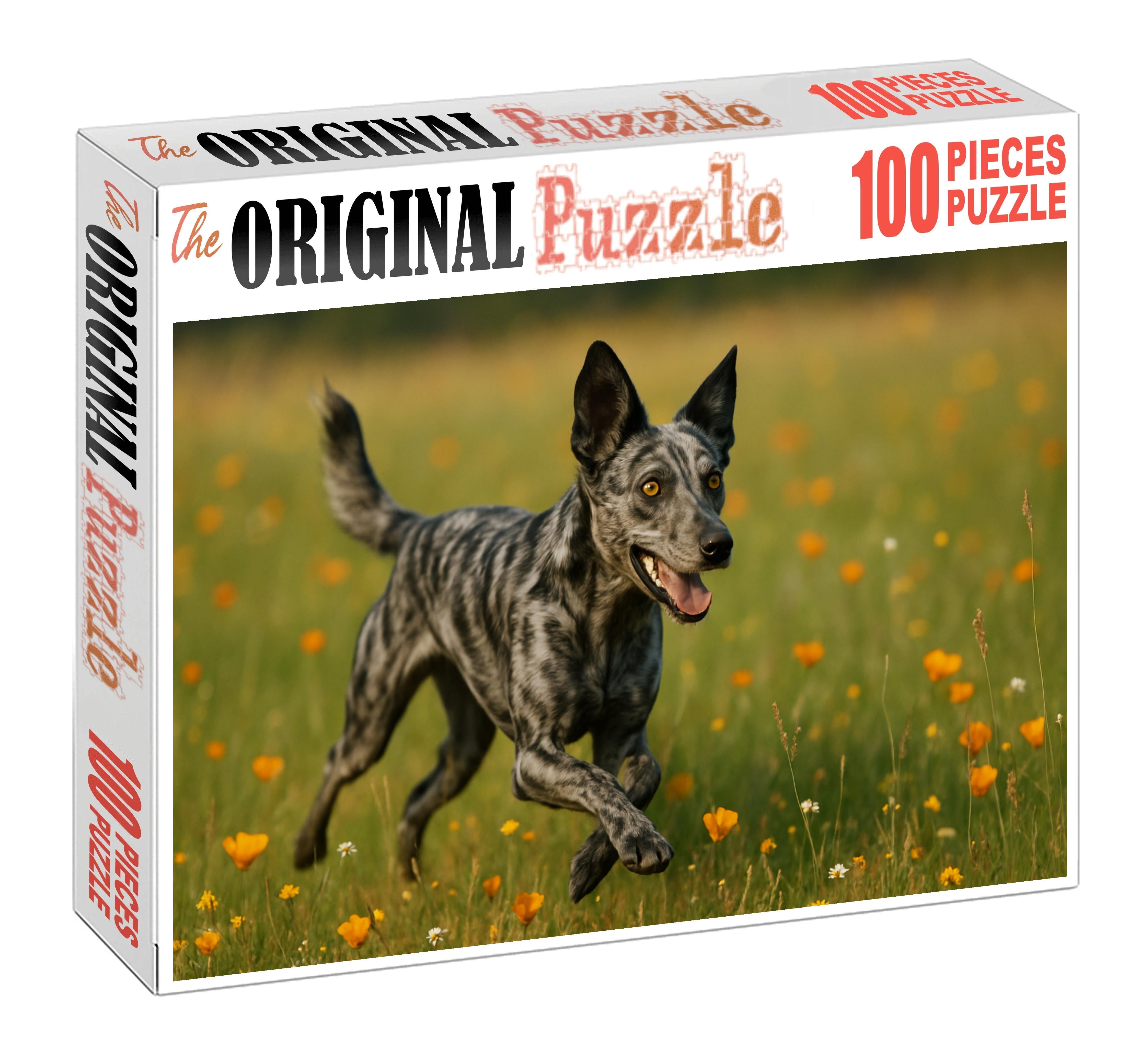 Silver Ripple Shimmering Gray Merle Herding Dog With Spirited Energy 200 Piece Puzzle