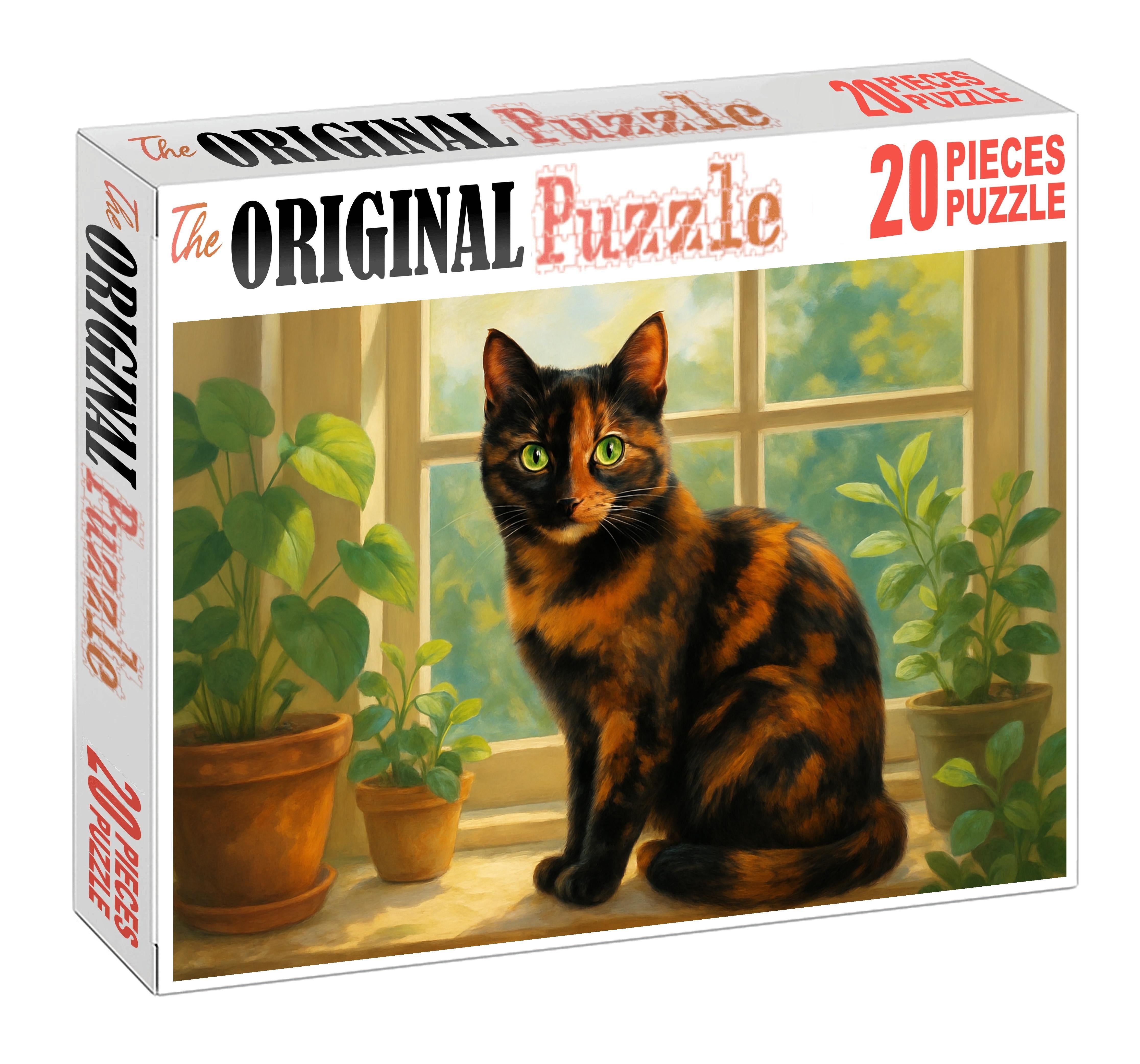 Amber Whirlwind Spirited Tortie With Dynamic Coat 20 Piece Puzzle