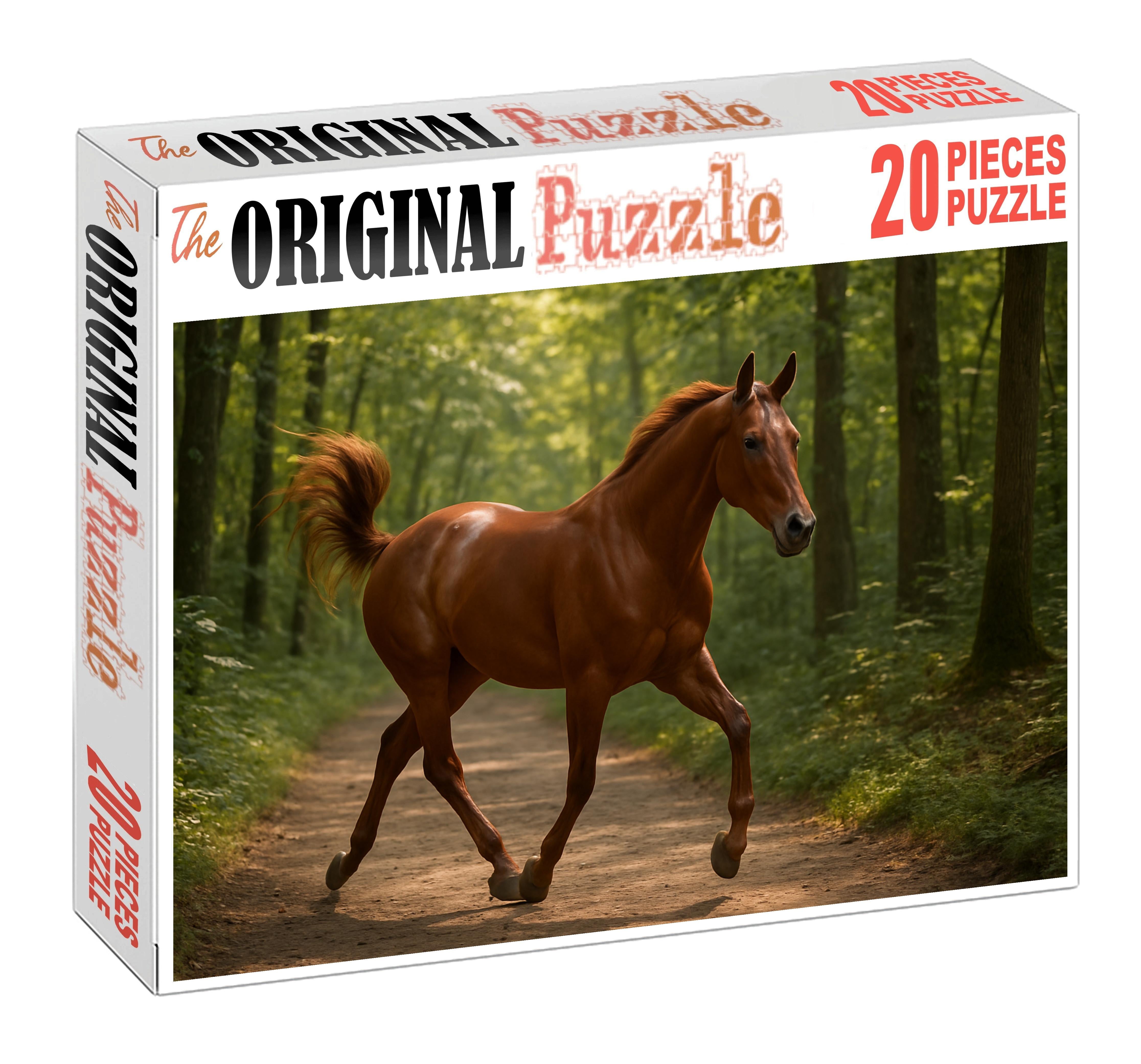 Chestnut Mirage Striking Sorrel Gelding With Agile Frame Puzzle For Adults