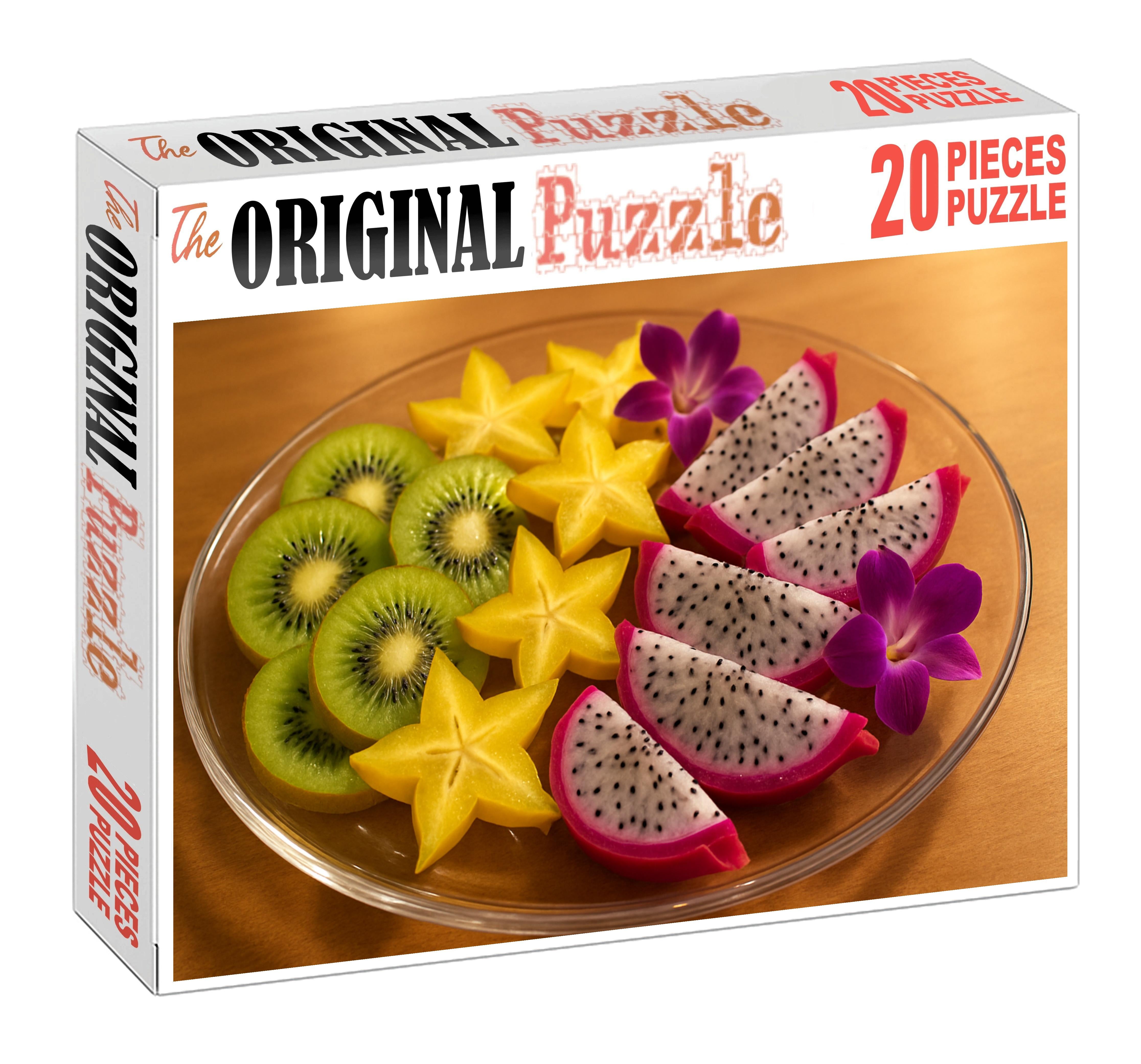 Tropical Reef Kiwi Dragon Fruit And Starfruit Arrangement Large Format Puzzle