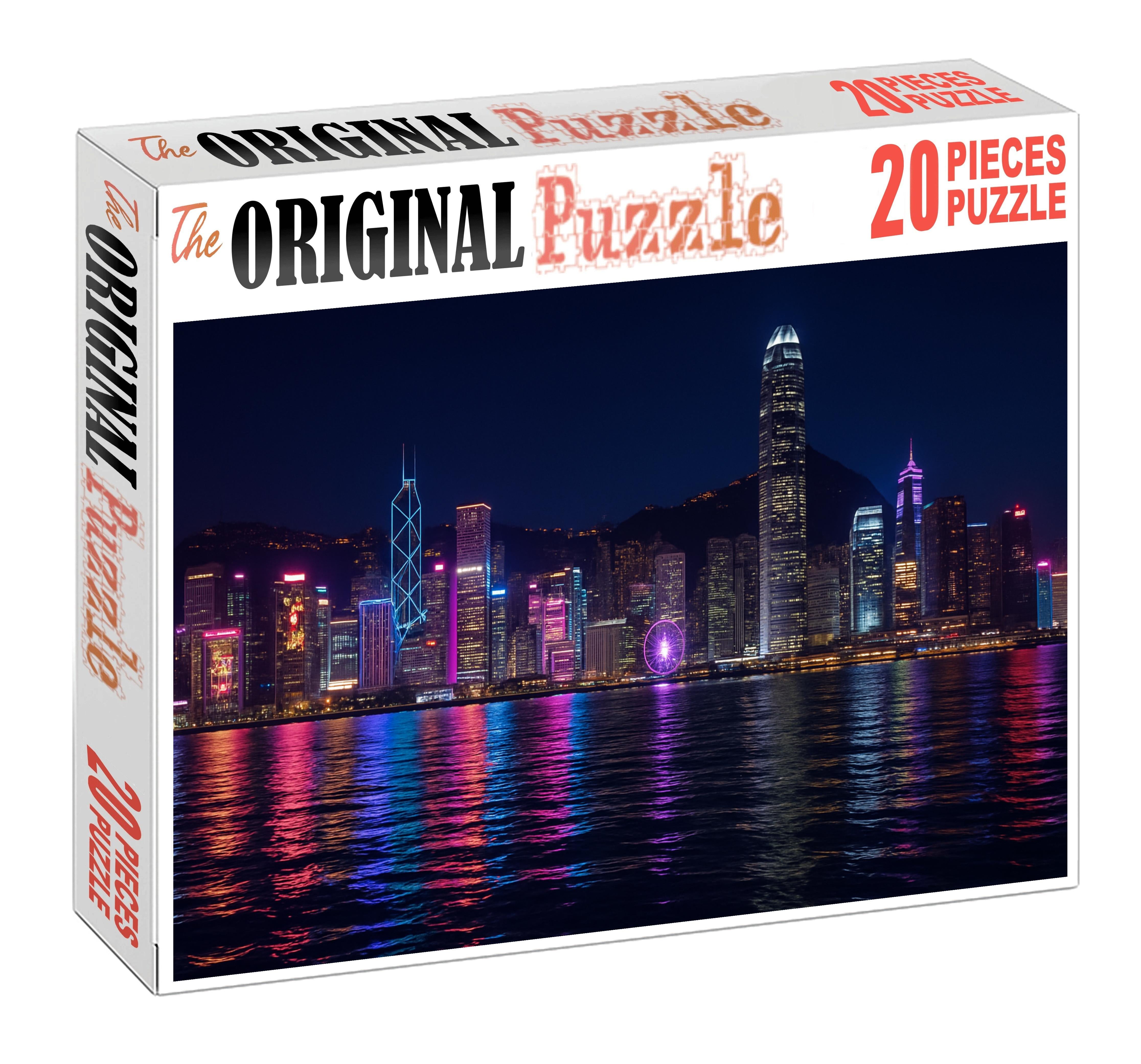 Hong Kong Victoria Harbour Skyline Worlds 7th Most Iconic Skyline Mini Puzzle