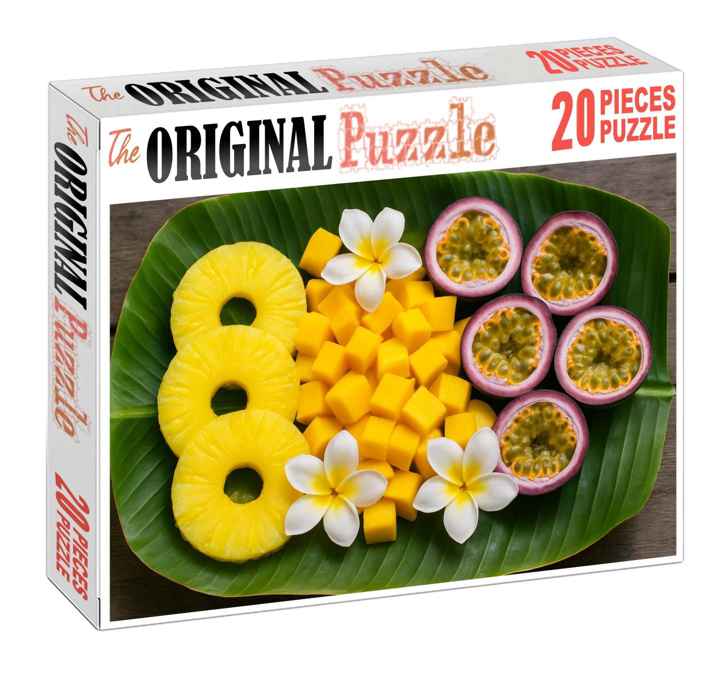 Tropical Lagoon Pineapple Rings Mango Cubes And Passion Fruit Halves Premium Puzzle Pieces