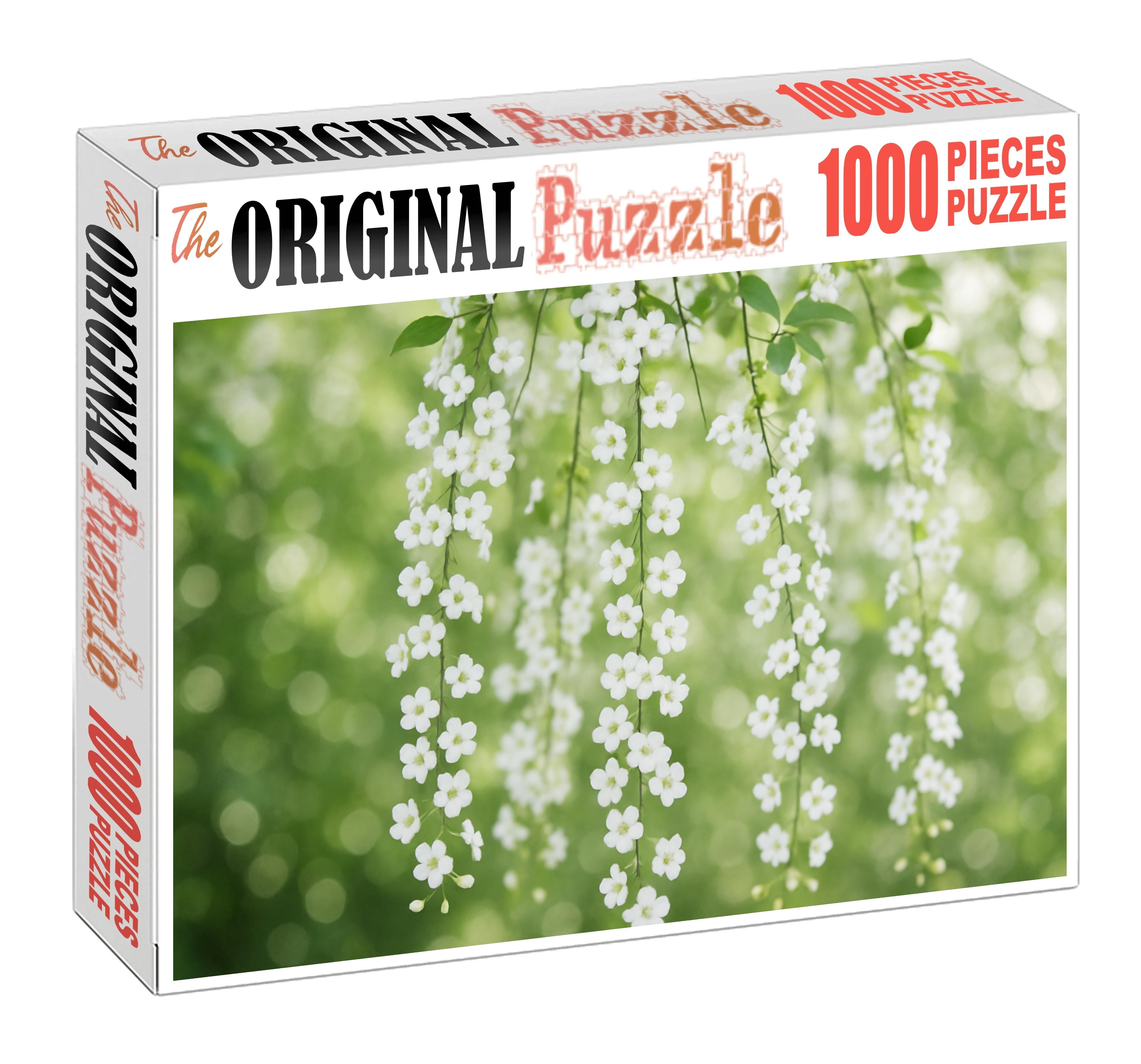Celestial Bloom Canopy Ethereal White Blossoms Drape From Delicate Branches 50 Piece Puzzle