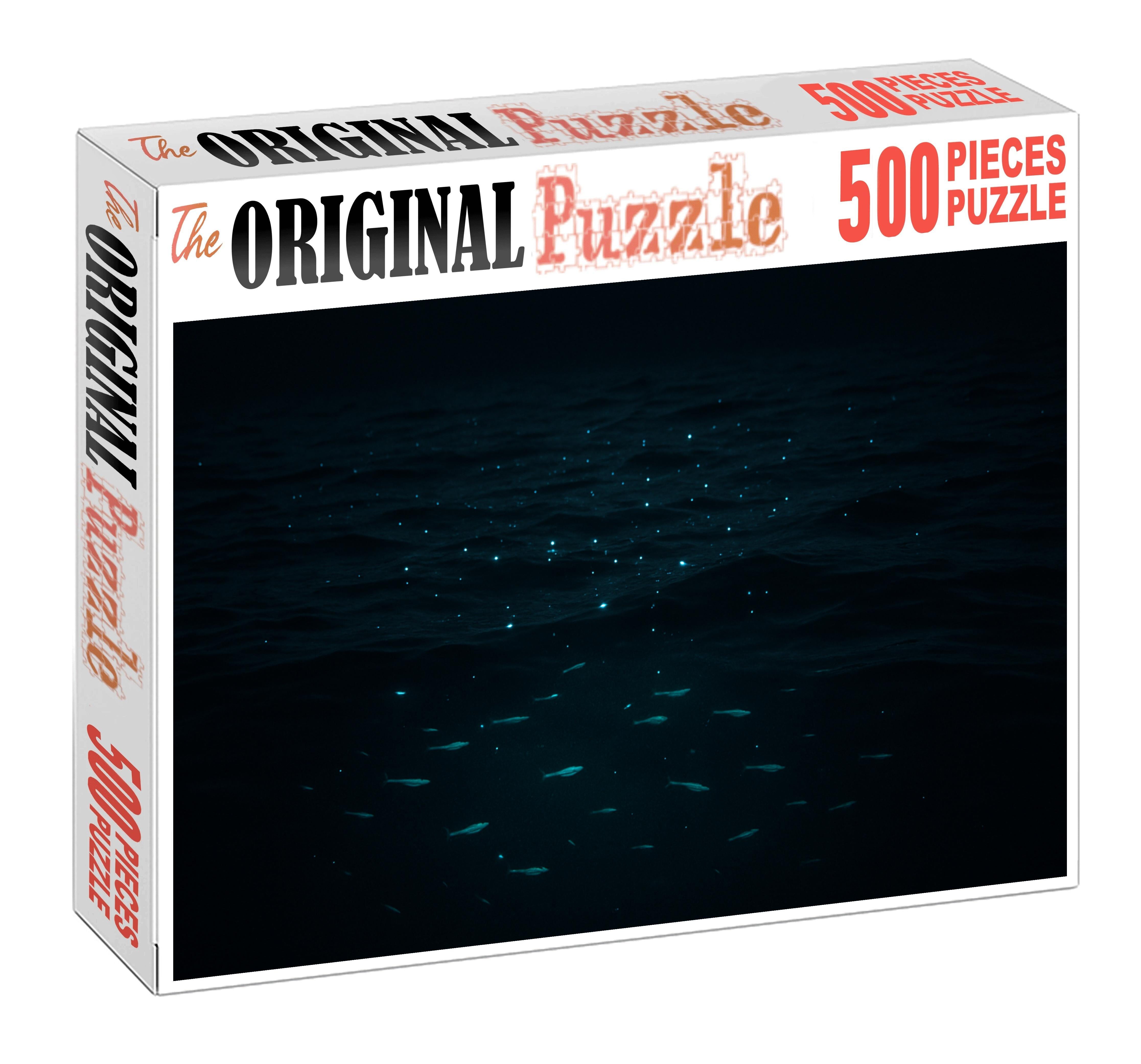 Moonlit Open Ocean Drift 100 Piece Puzzle