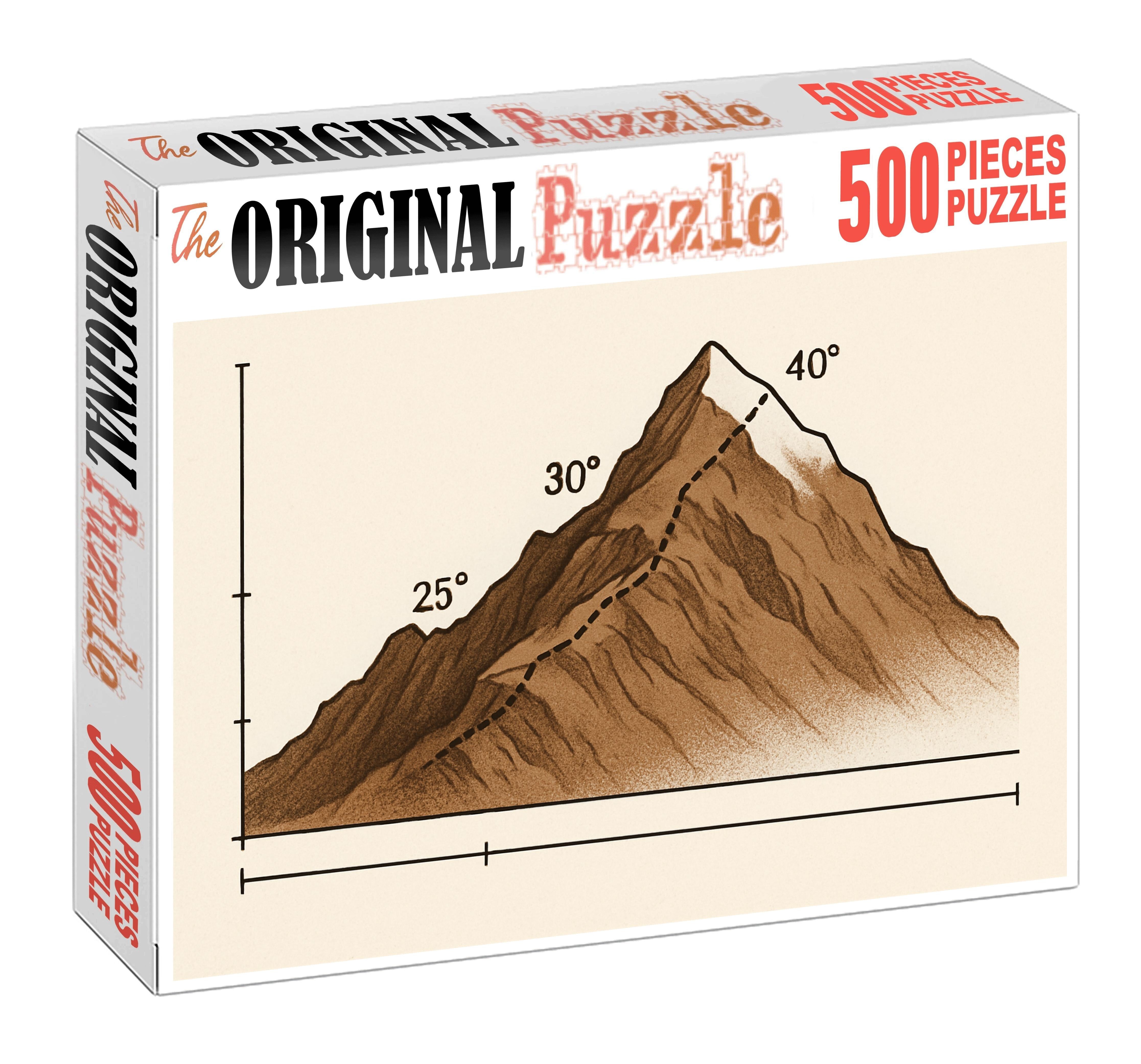 Mountain Pass Elevation Profile Map Puzzle For Kids