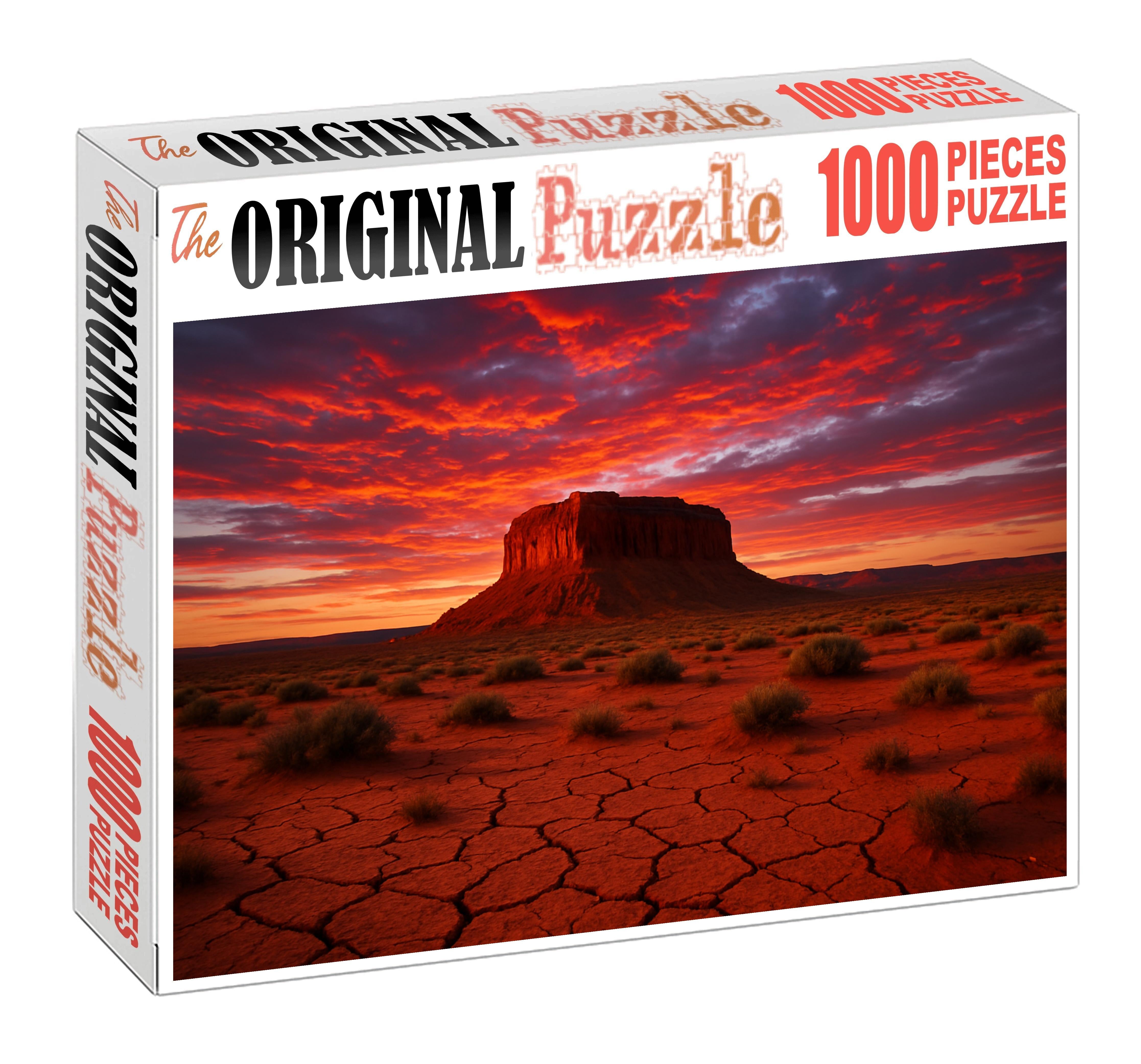 Sunset Desert Mesa Premium Puzzle Pieces