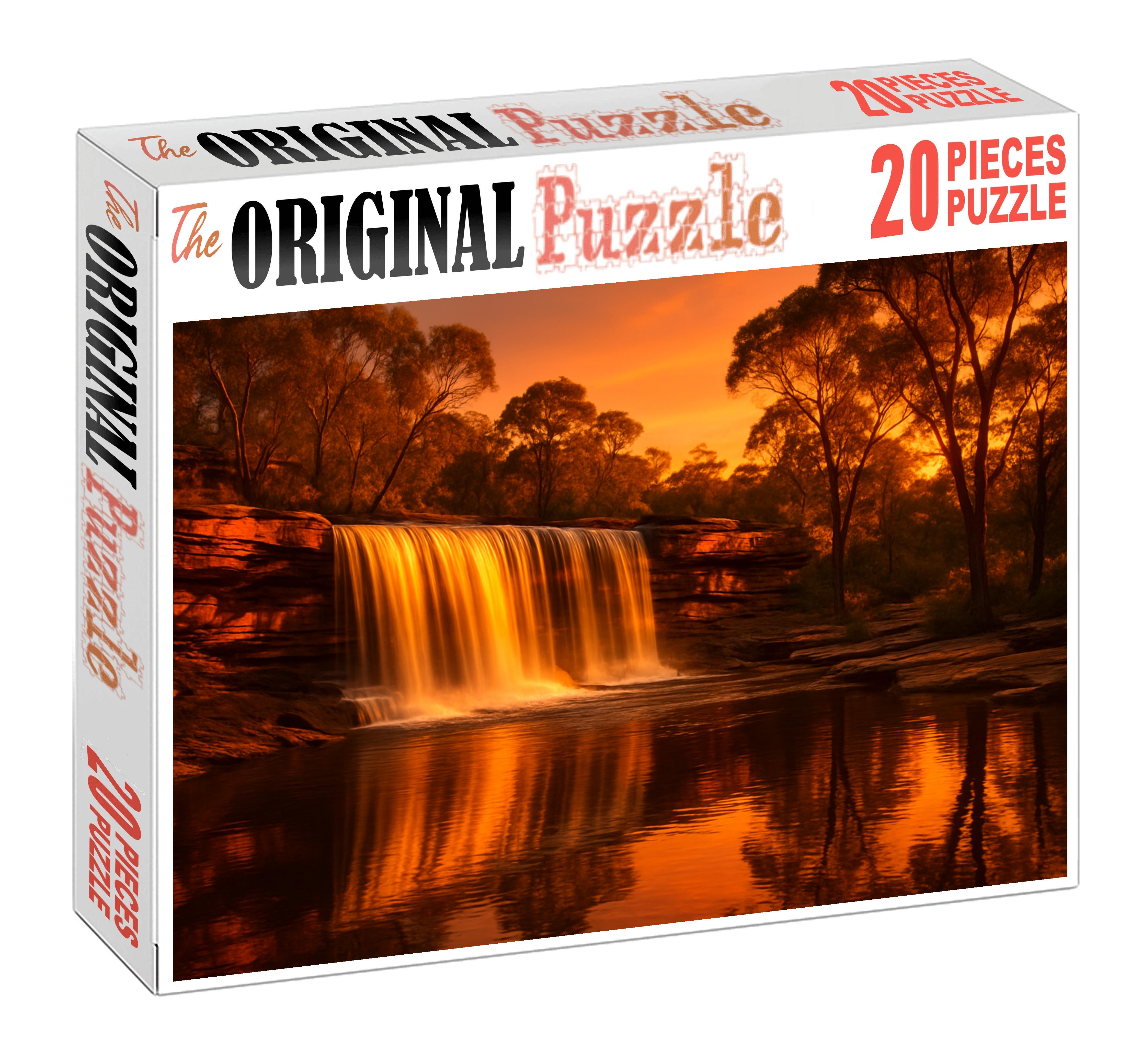 Sunset Amber Curtain Custom Jigsaw Puzzle