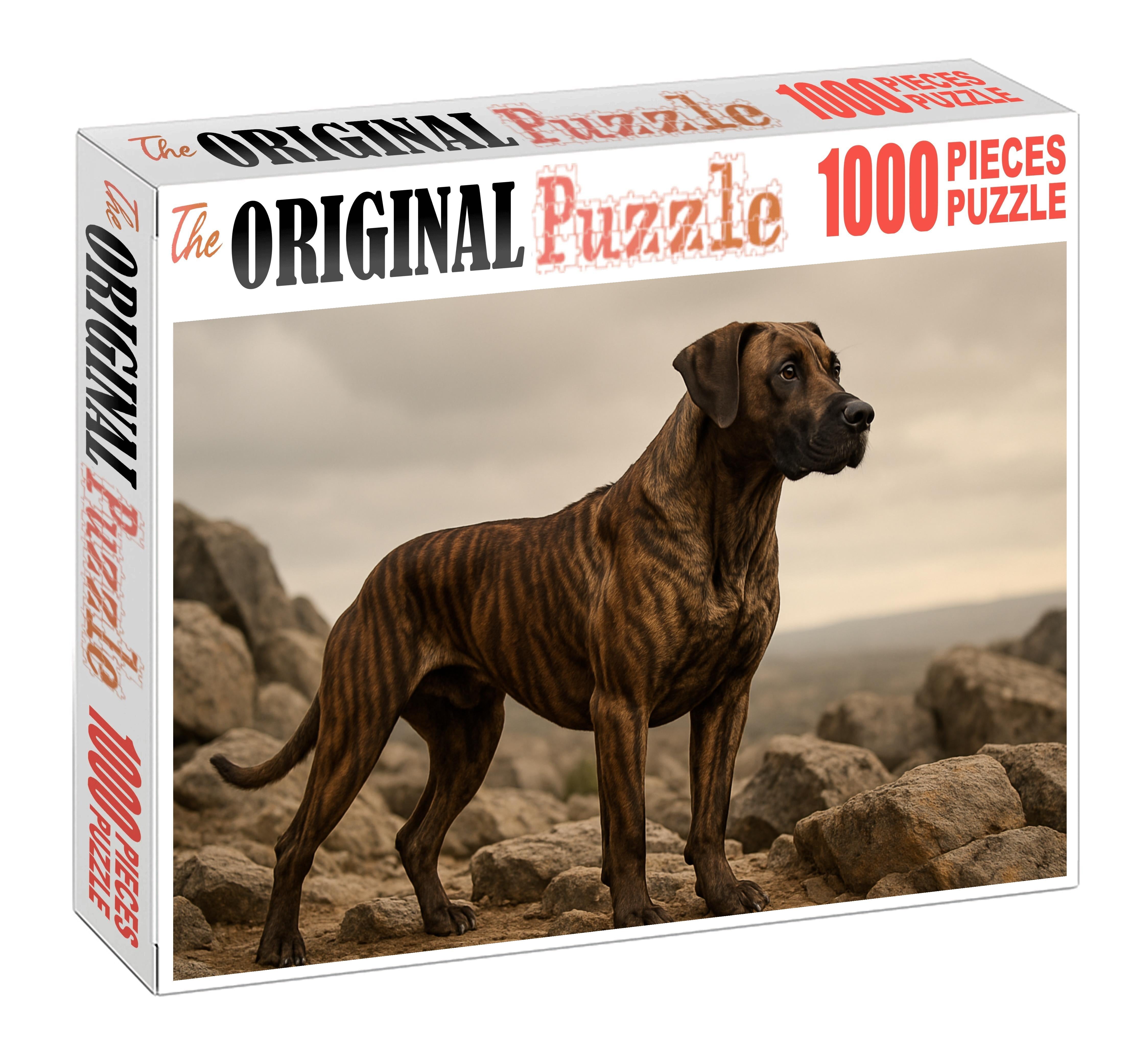 Brindle Ridge Striped Coat Working Dog With Steadfast Loyalty Puzzle Collection