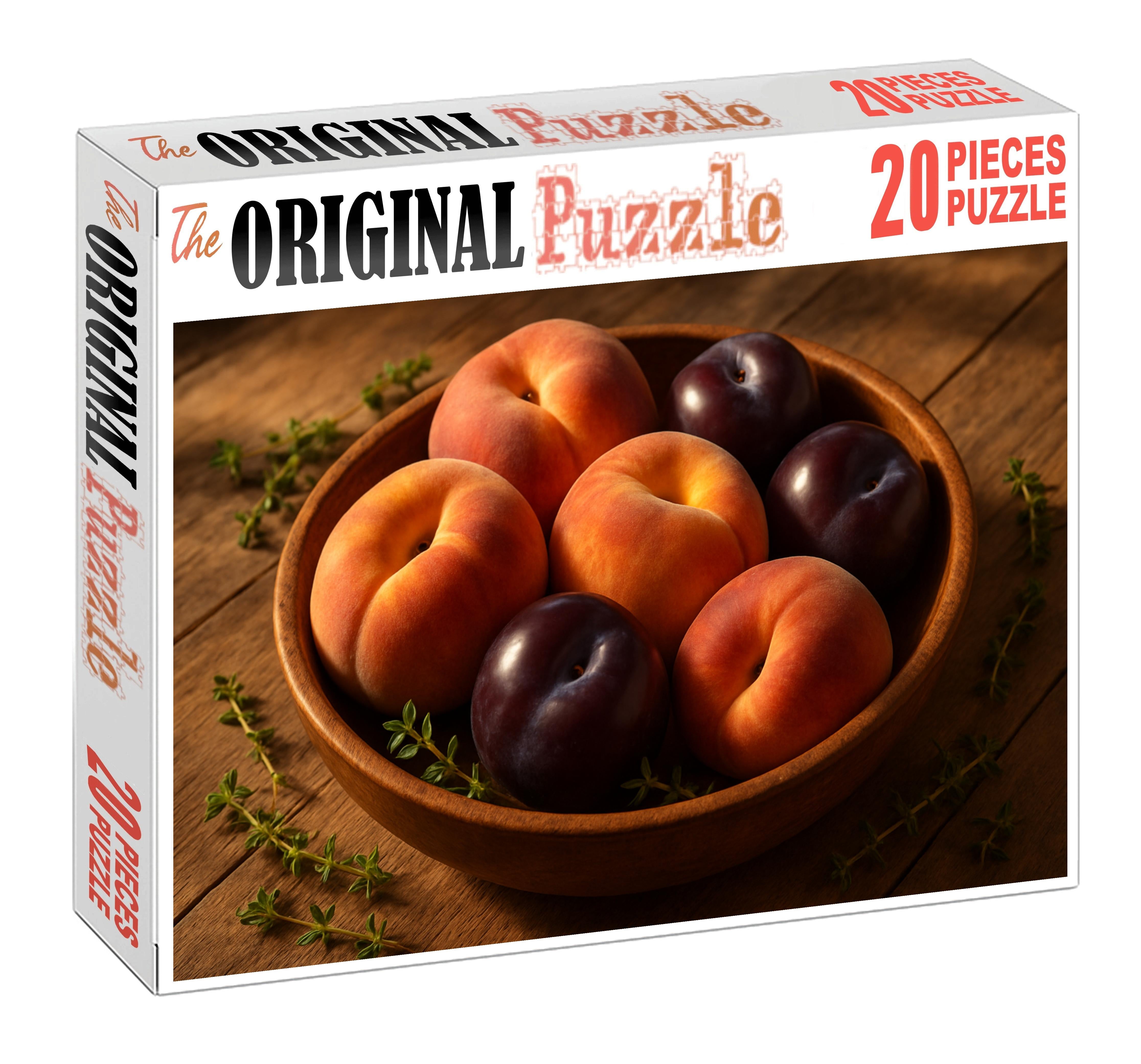 Sunset Glow Peach And Plum Rustic Arrangement Puzzle Challenge