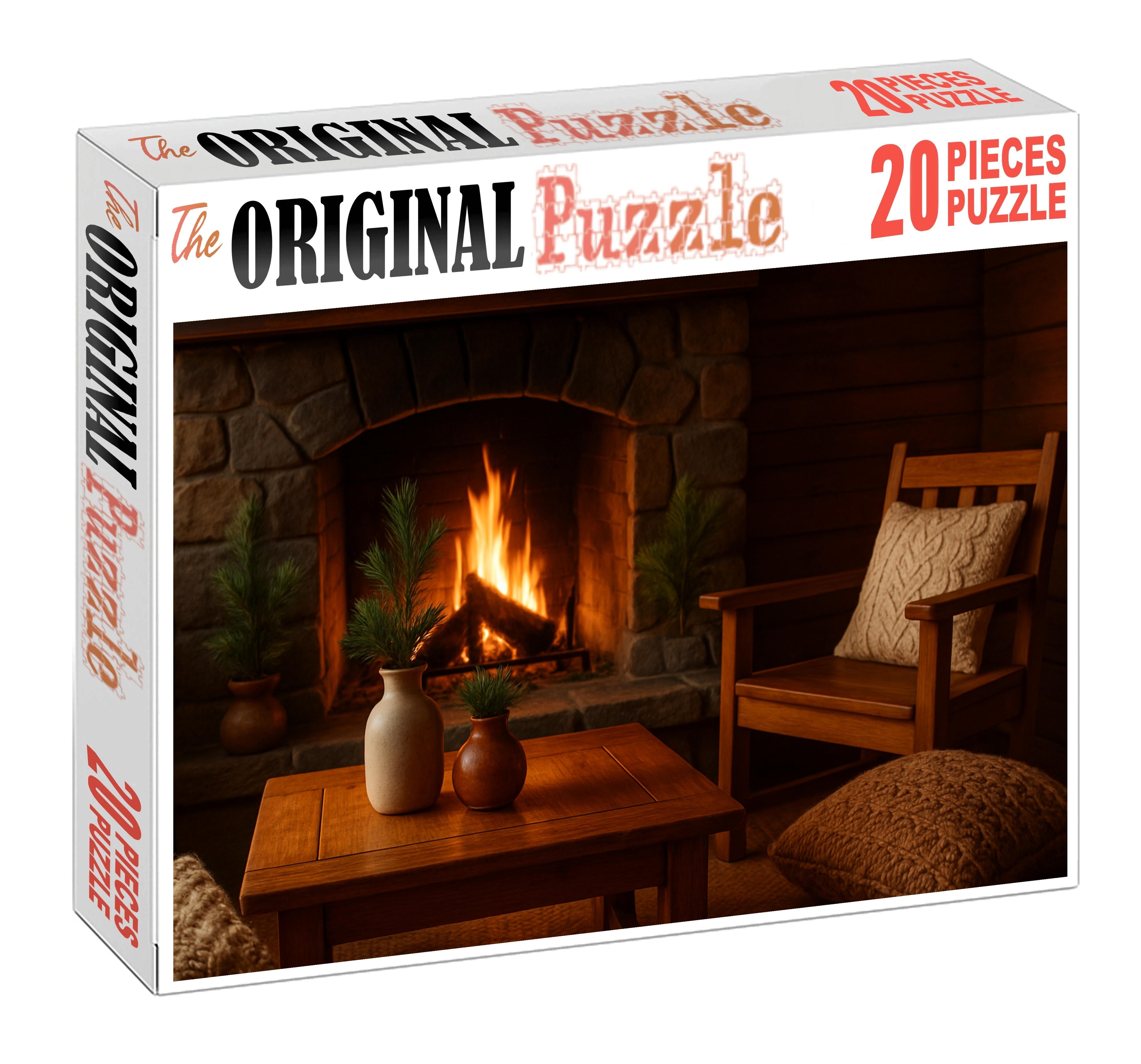 Golden Winter Hearth 200 Piece Puzzle
