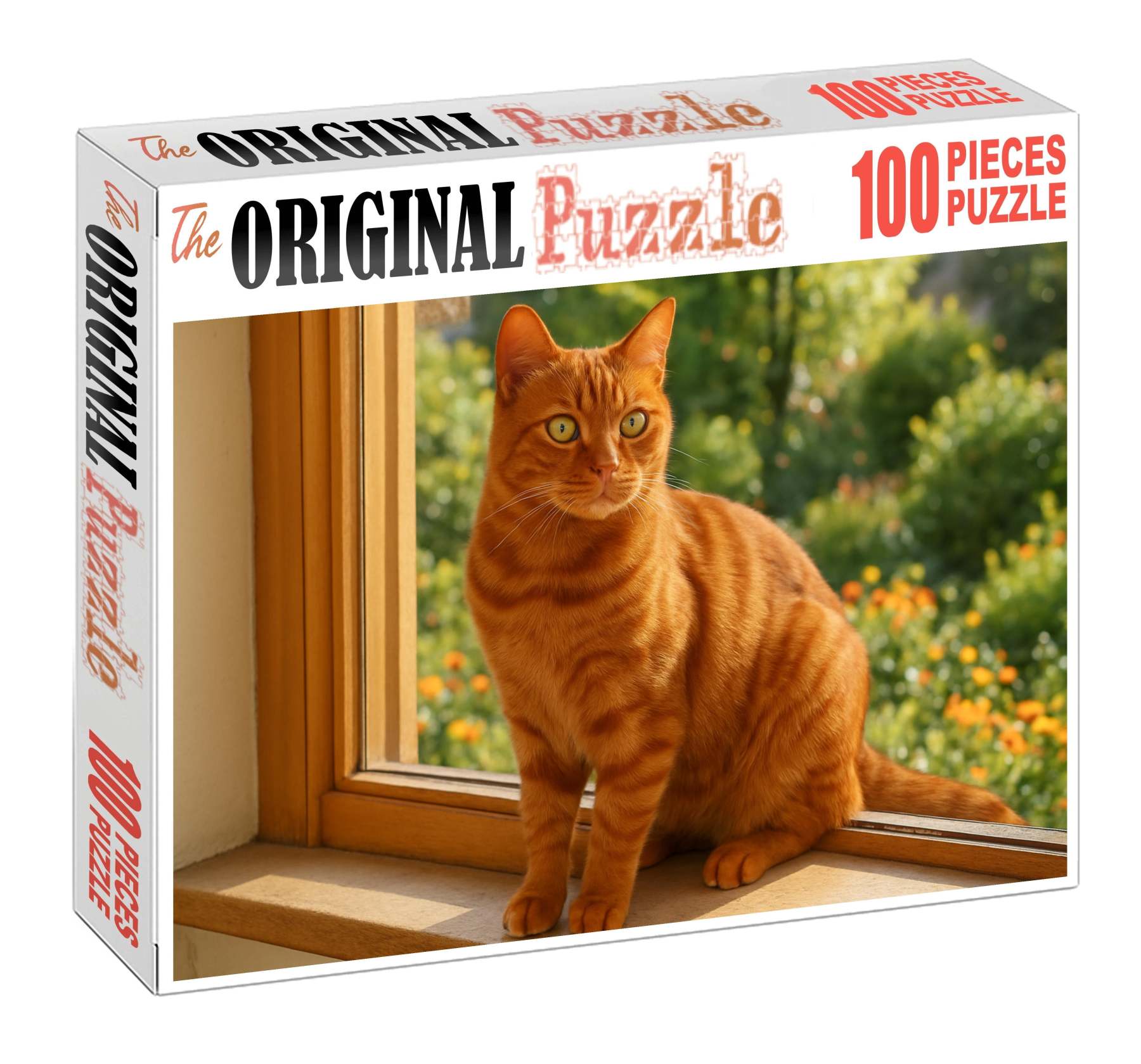Copper Gleam Shining Copper-toned Cat With Bold Personality 20 Piece Puzzle