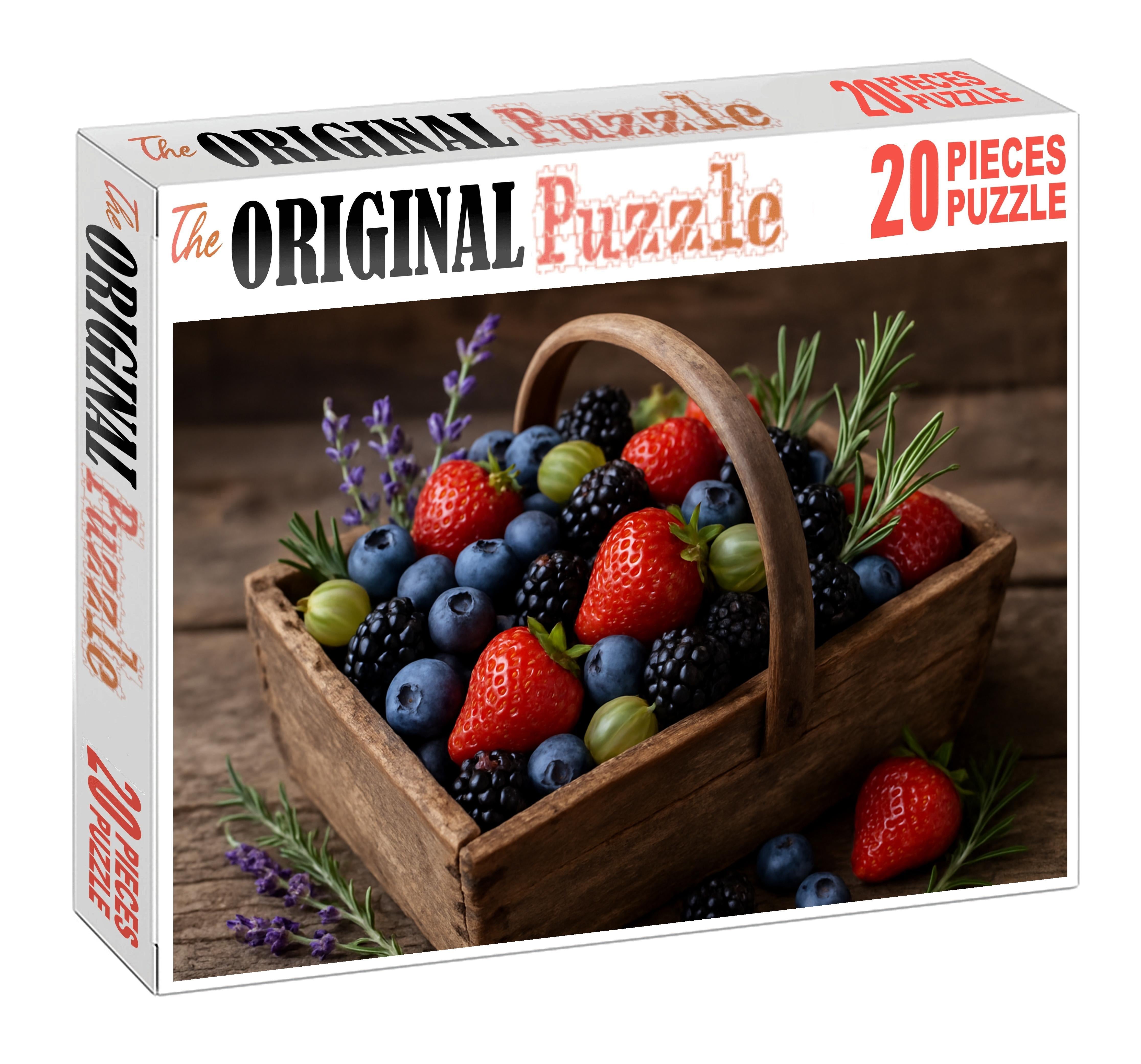Farmers Basket Brilliance Mixed Berries With Herbal Garnish 20 Piece Puzzle